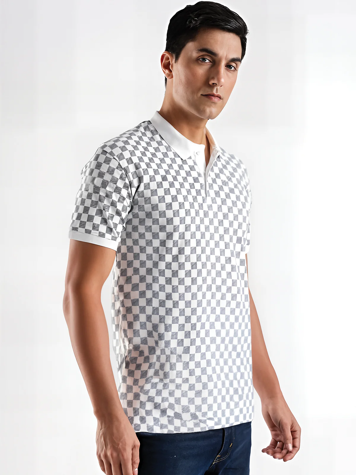 Men White Regular Fit Polo T-Shirt - Image 6