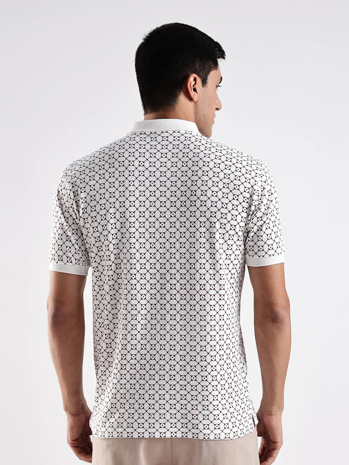 Men White Regular Fit Polo T-Shirt - Image 2