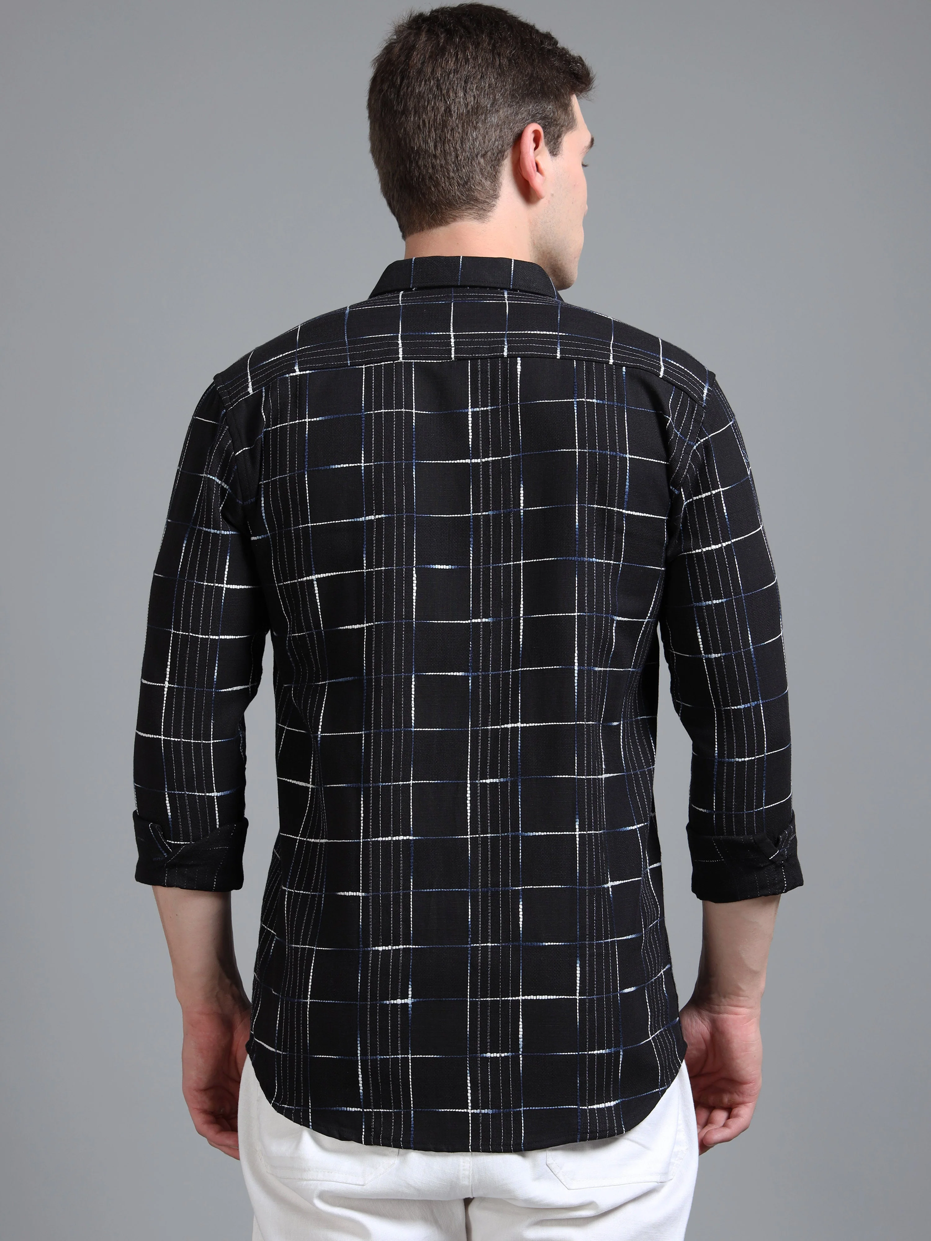 Men Milo Black Checks Shirt - Image 2