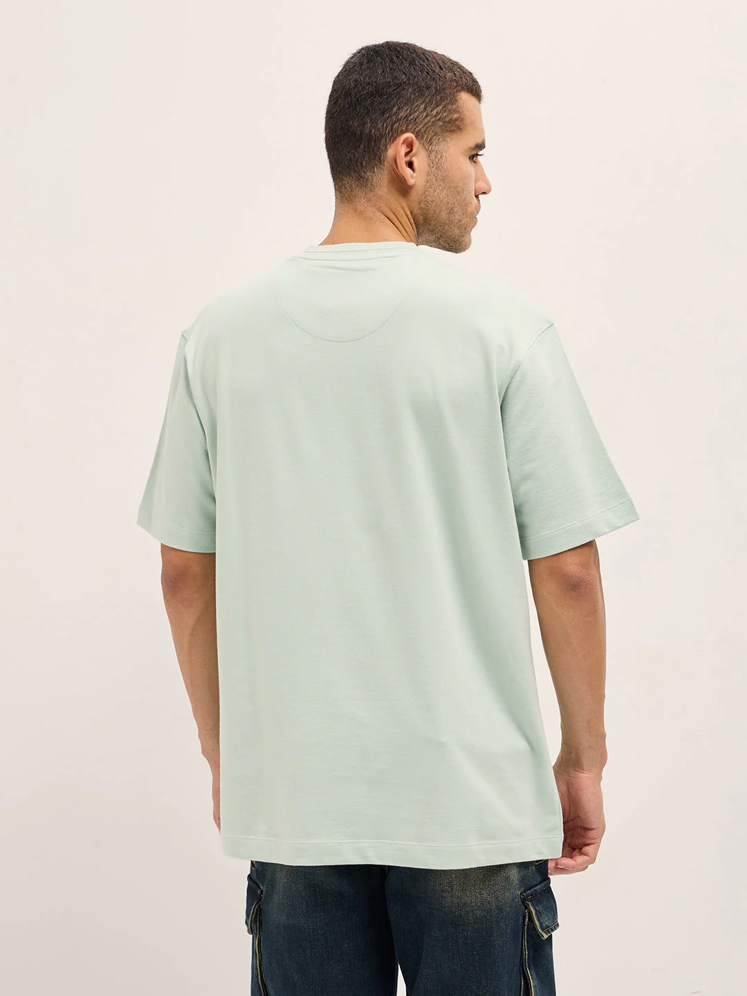 Men Mint Green Graphic Print - Image 2