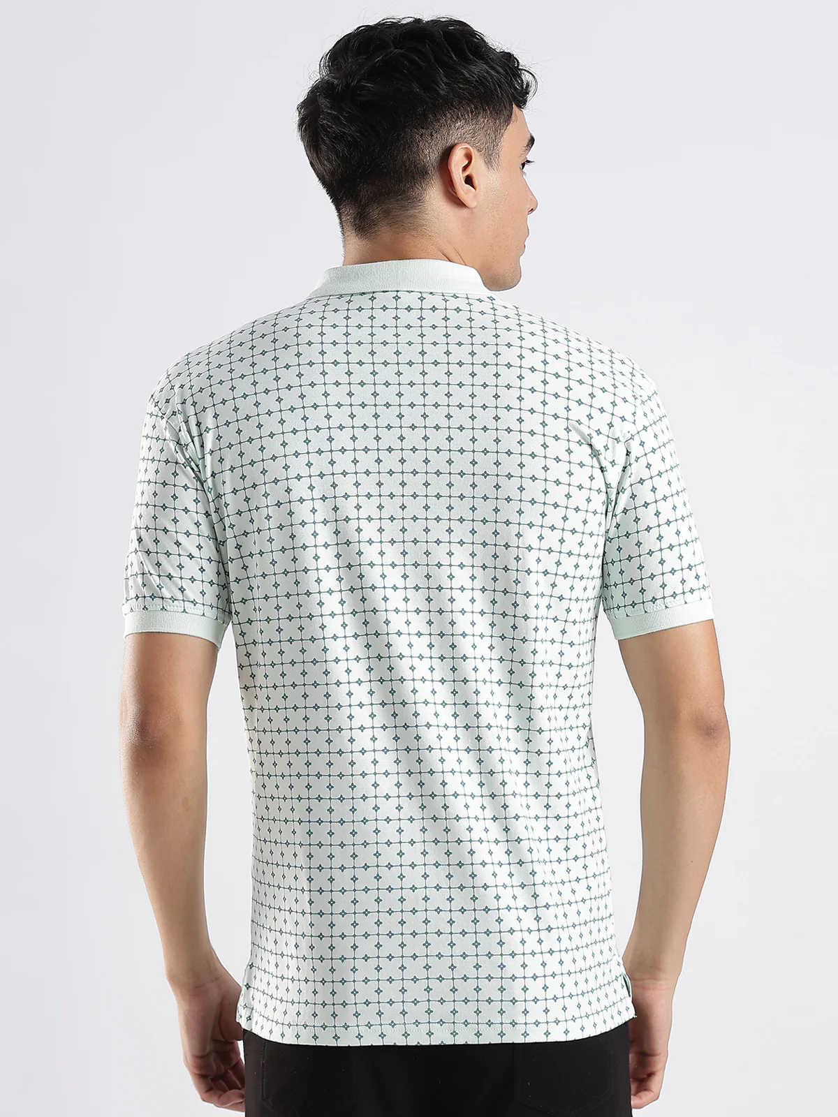Men White Regular Fit Polo T-Shirt - Image 2