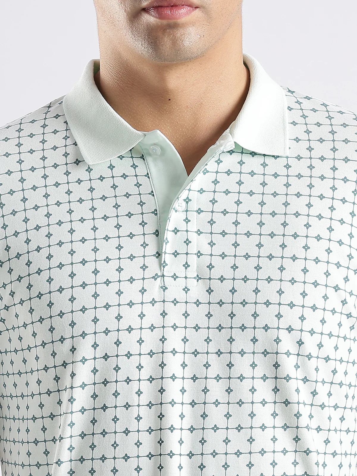 Men White Regular Fit Polo T-Shirt - Image 3