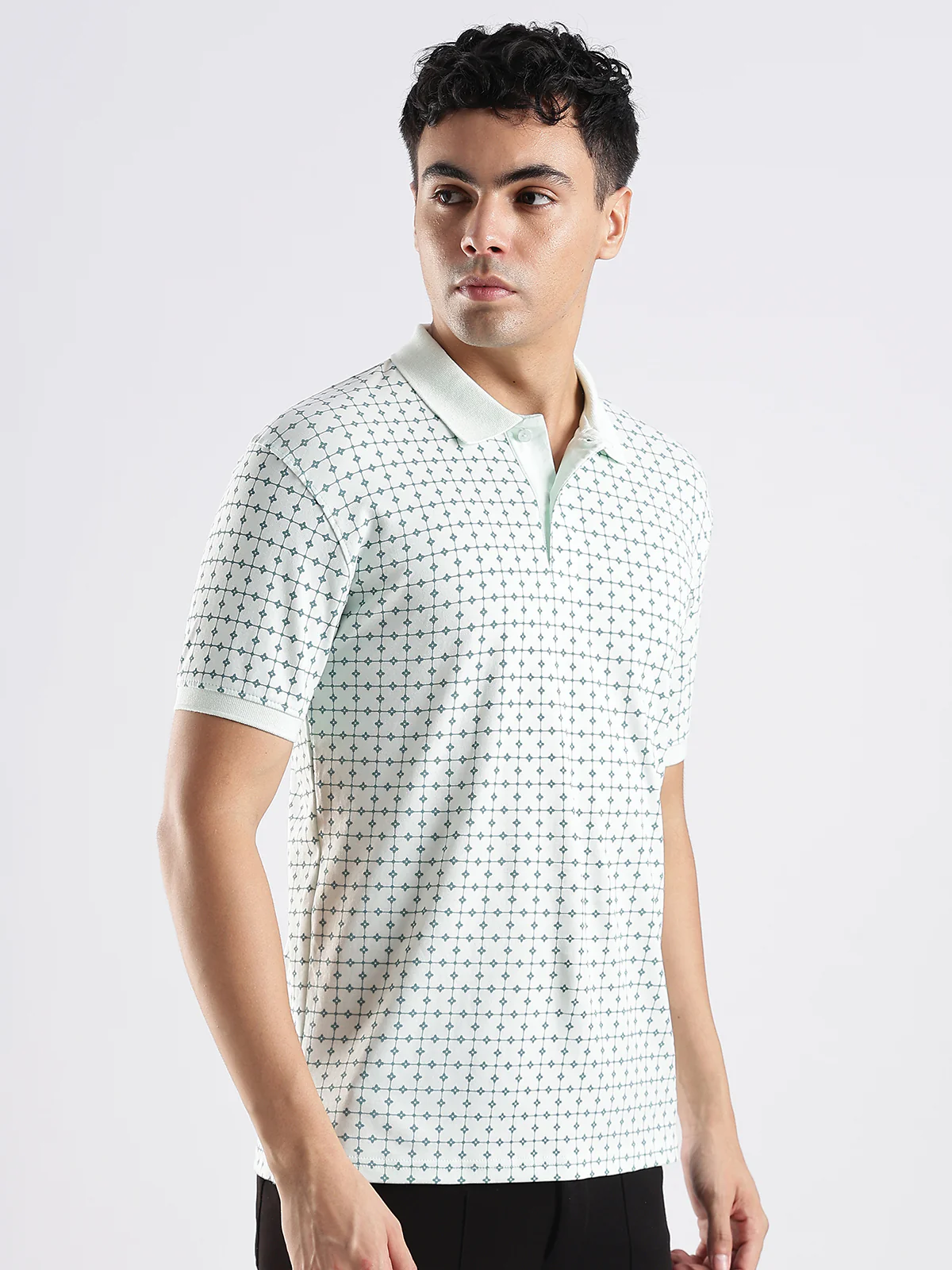 Men White Regular Fit Polo T-Shirt - Image 6