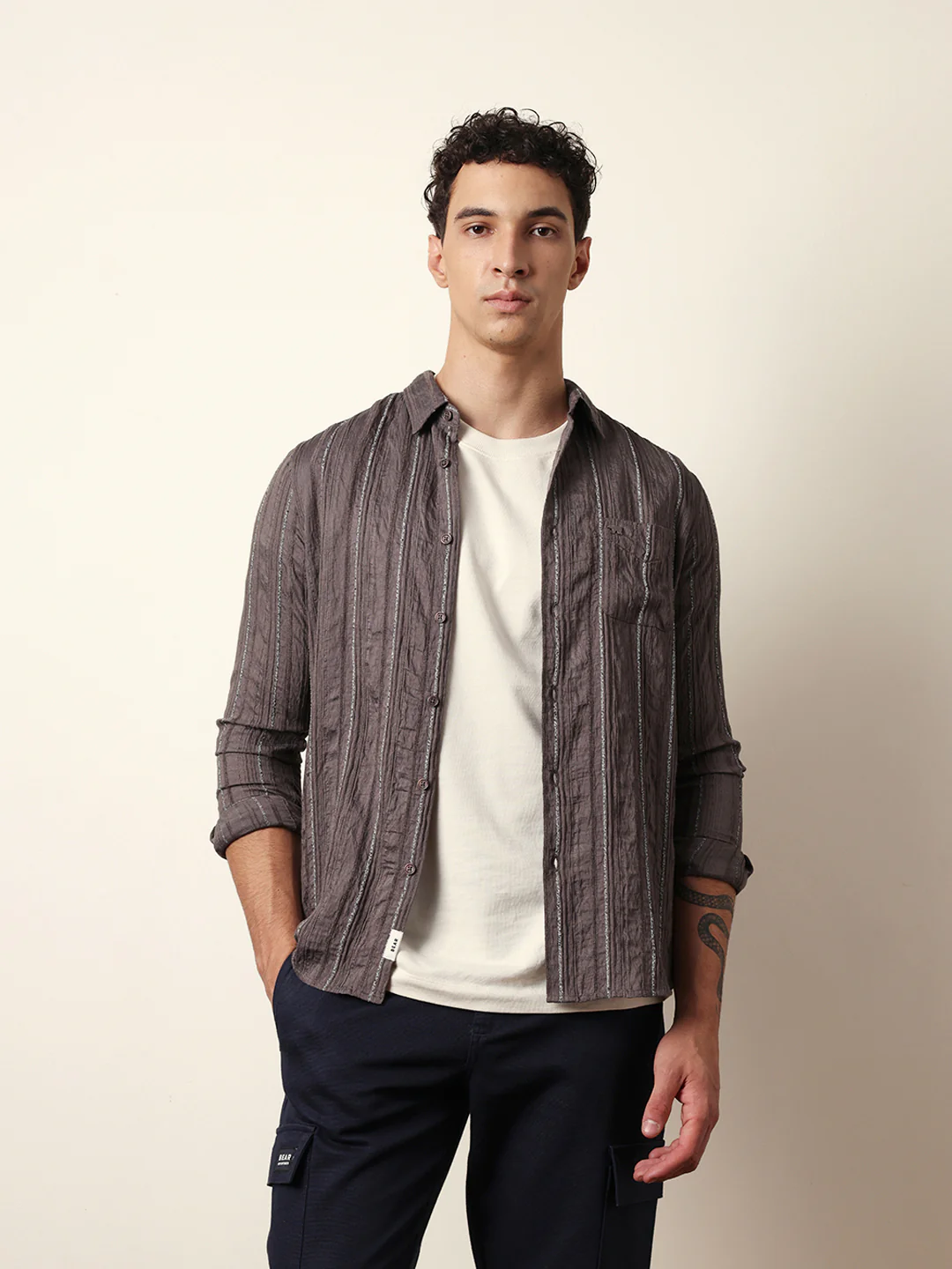 Men Modern Fit Casual Shirt - Image 3