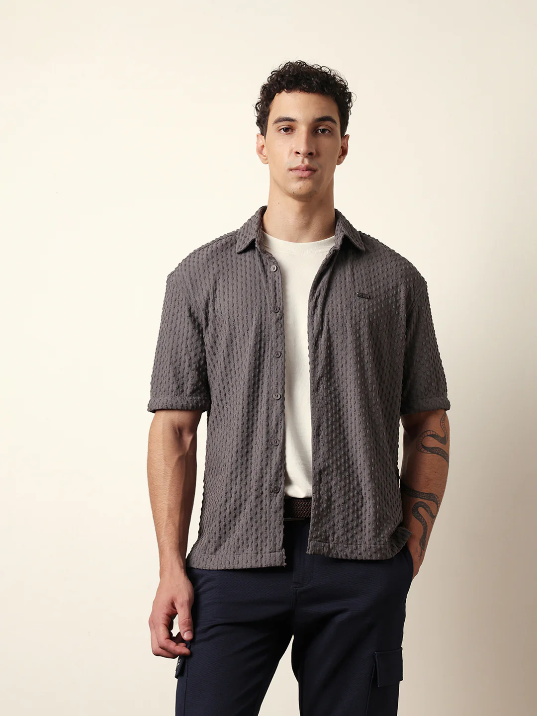 Men Modern Fit Casual Shirt - Image 3