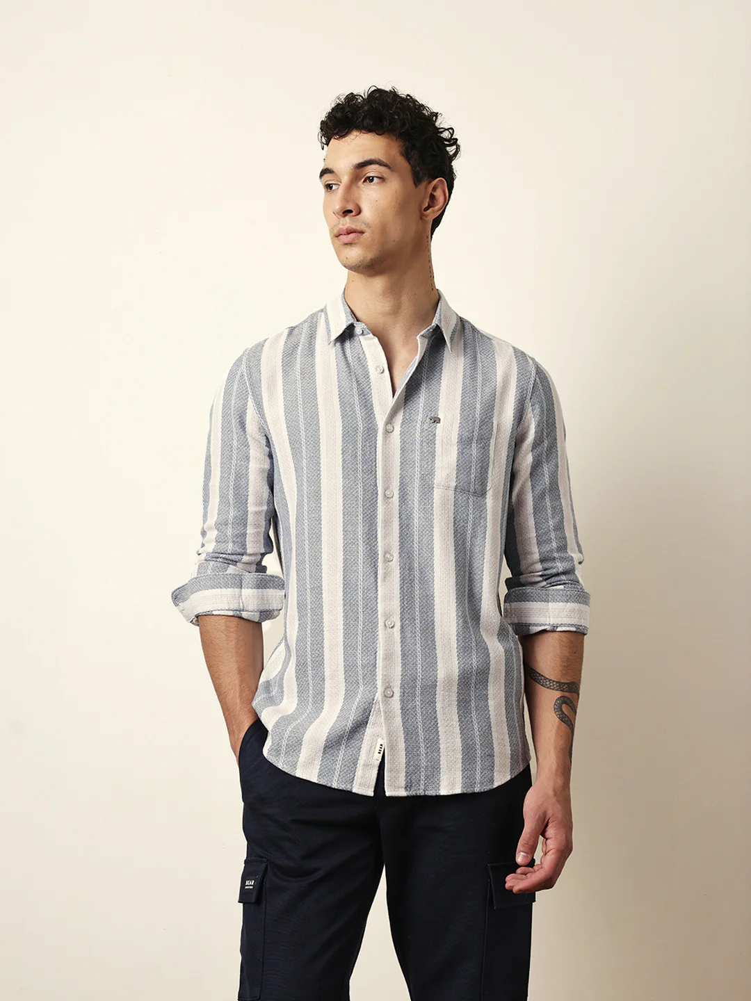 Men Modern Fit Casual Shirt - Image 3
