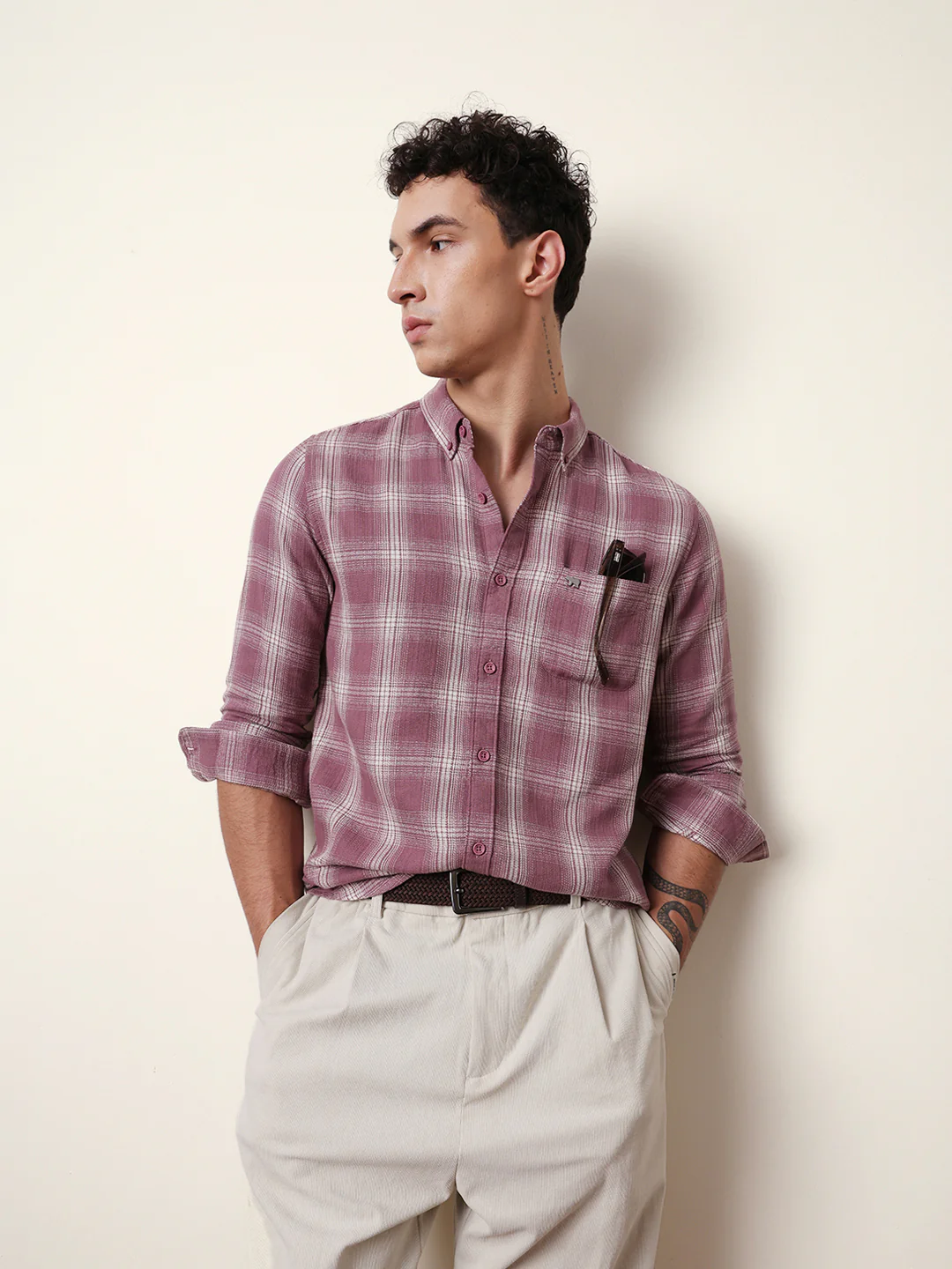 Men Modern Fit Casual Shirt