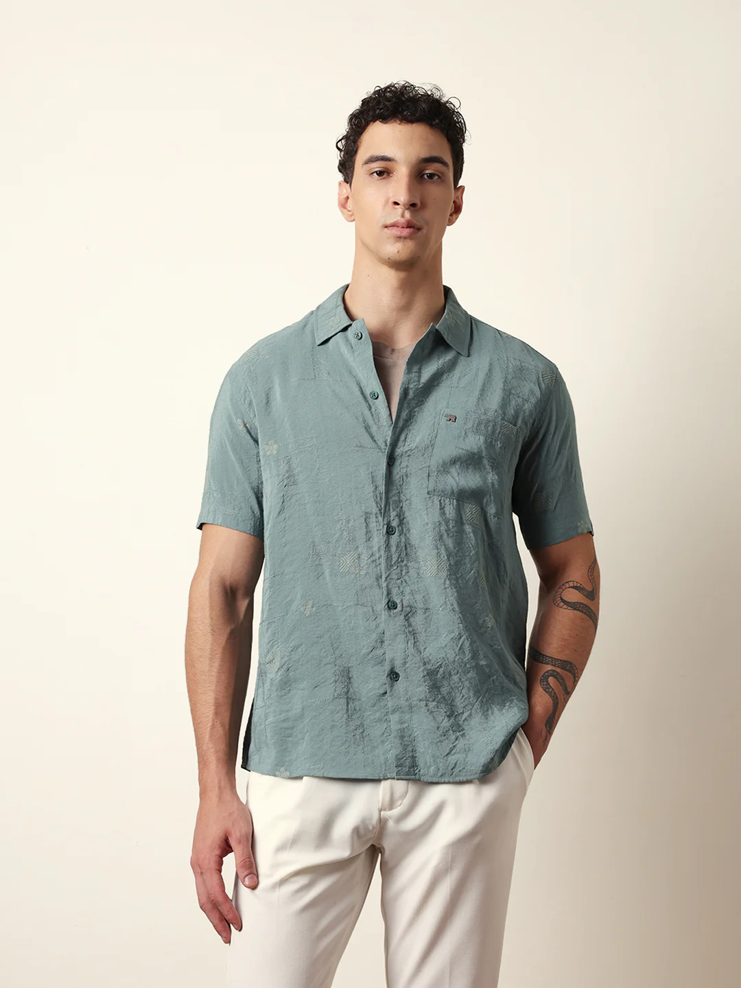Men Modern Fit Casual Shirt - Image 3