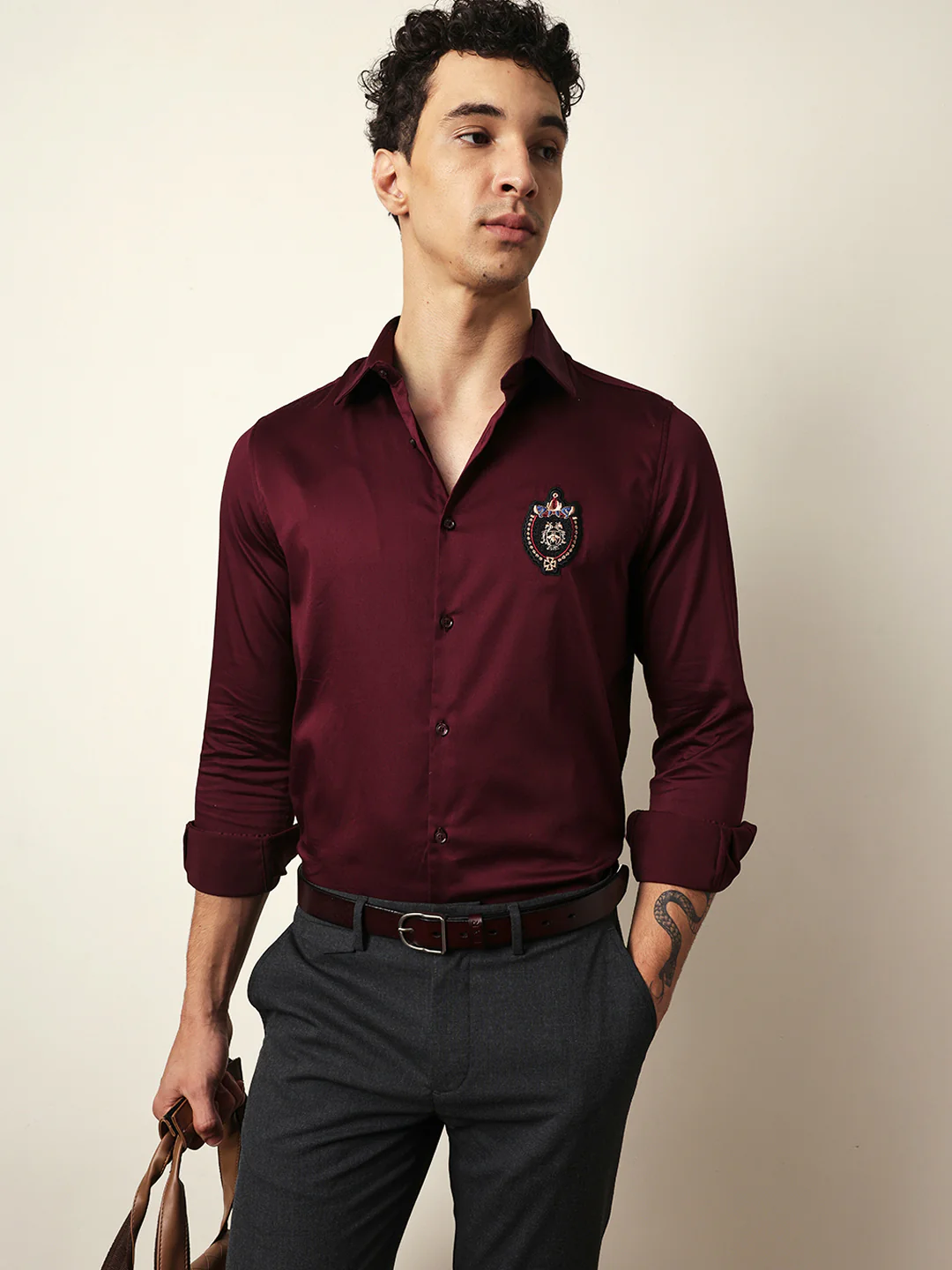 Men Modern Fit Casual Shirt