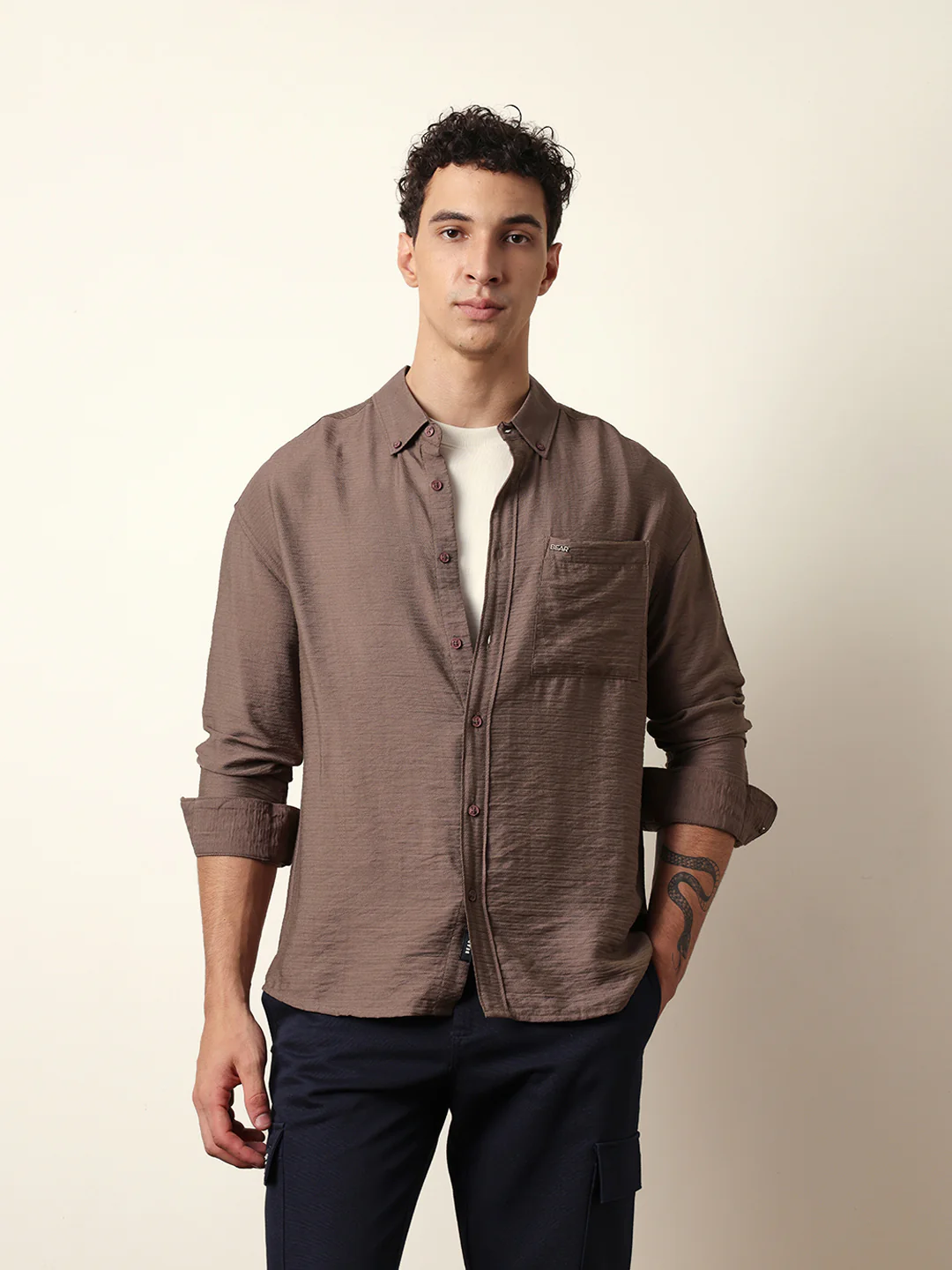 Men Modern Fit Casual Shirt - Image 3