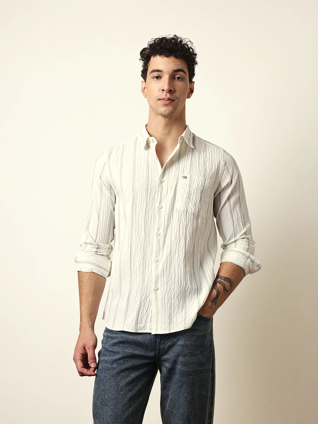 Men Modern Fit Casual Shirt - Image 3