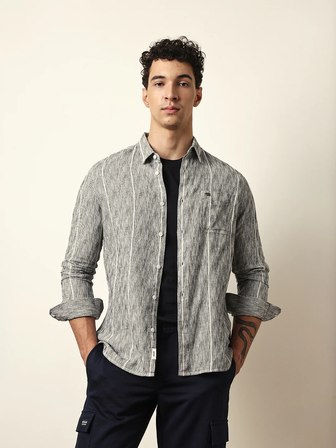 Men Modern Fit Casual Shirt - Image 3