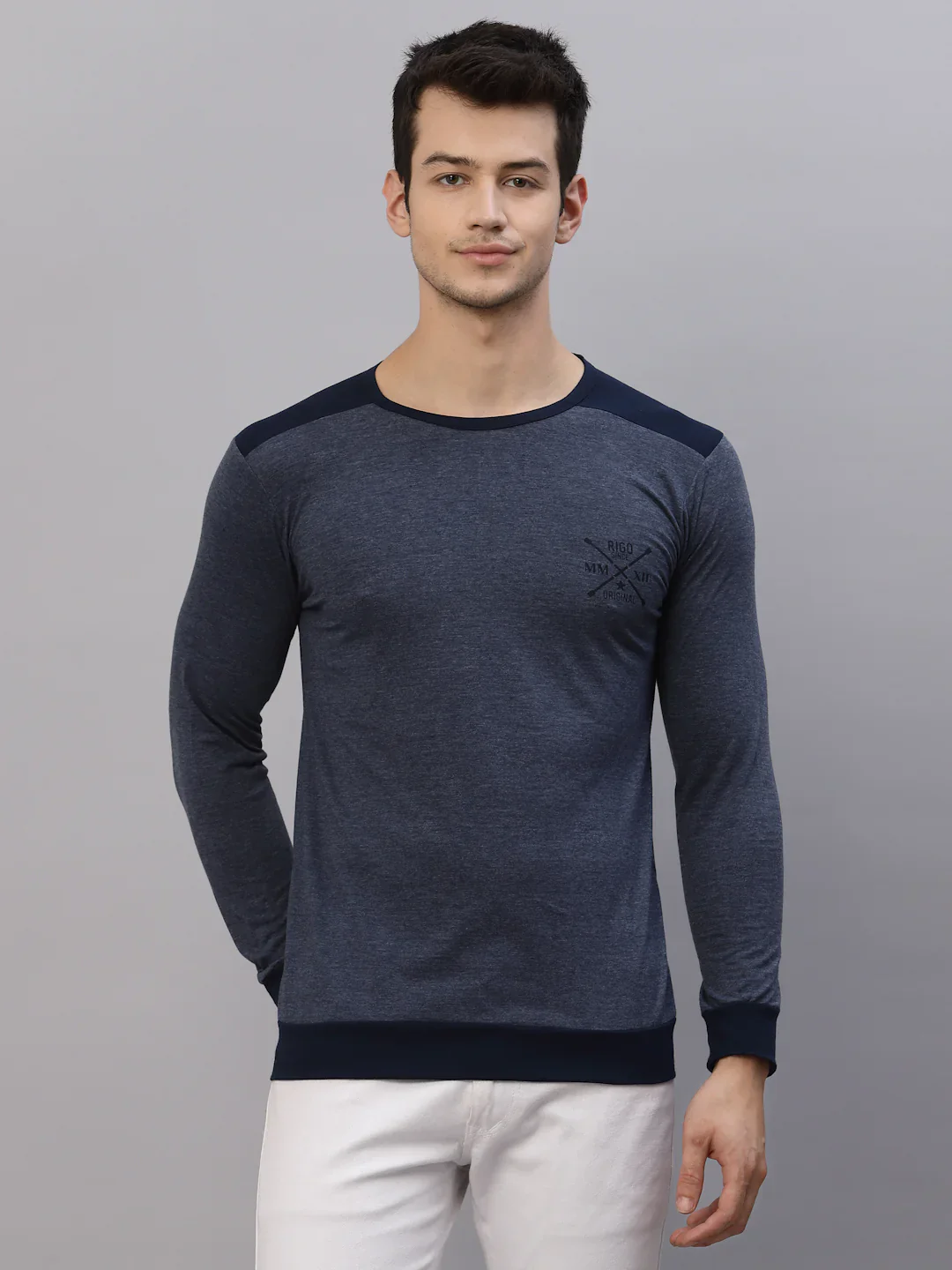 Men Modern Minimalism Solid T-Shirt