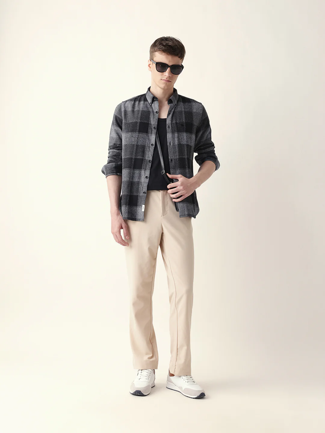 Men Modern Plaid Button-Down Shirt - Image 8