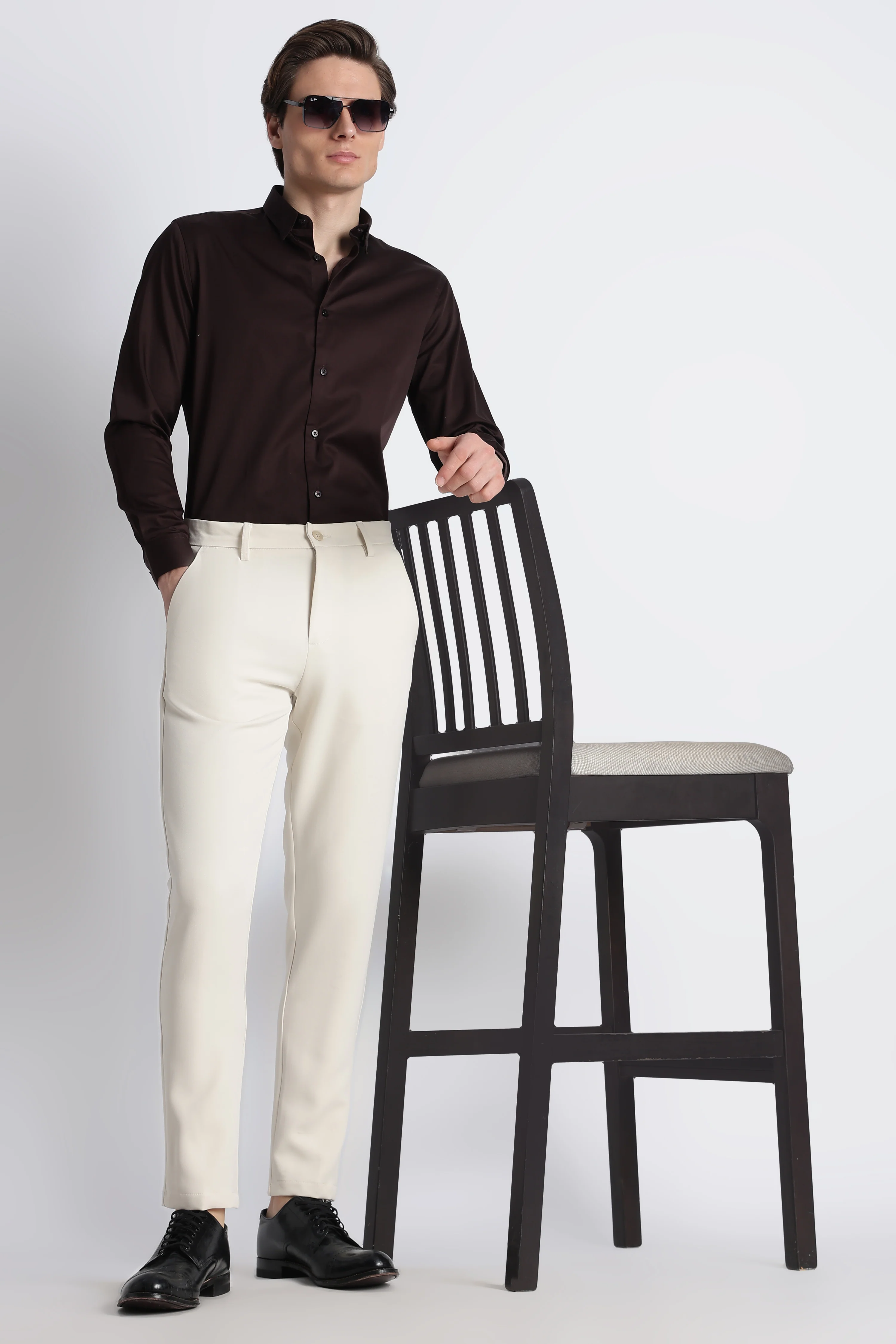 Men Modern Slim Fit Trousers - Image 3