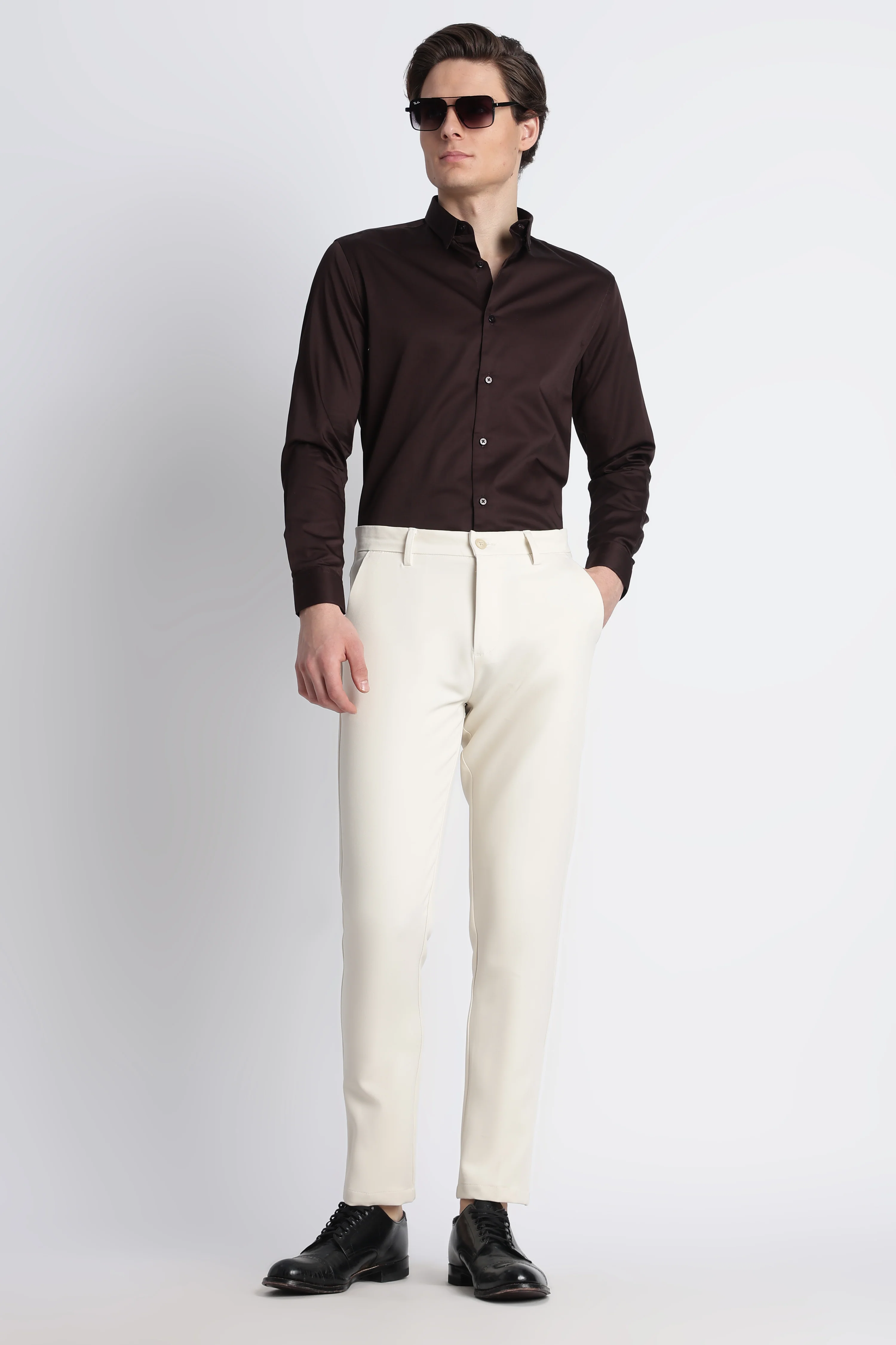 Men Modern Slim Fit Trousers - Image 9