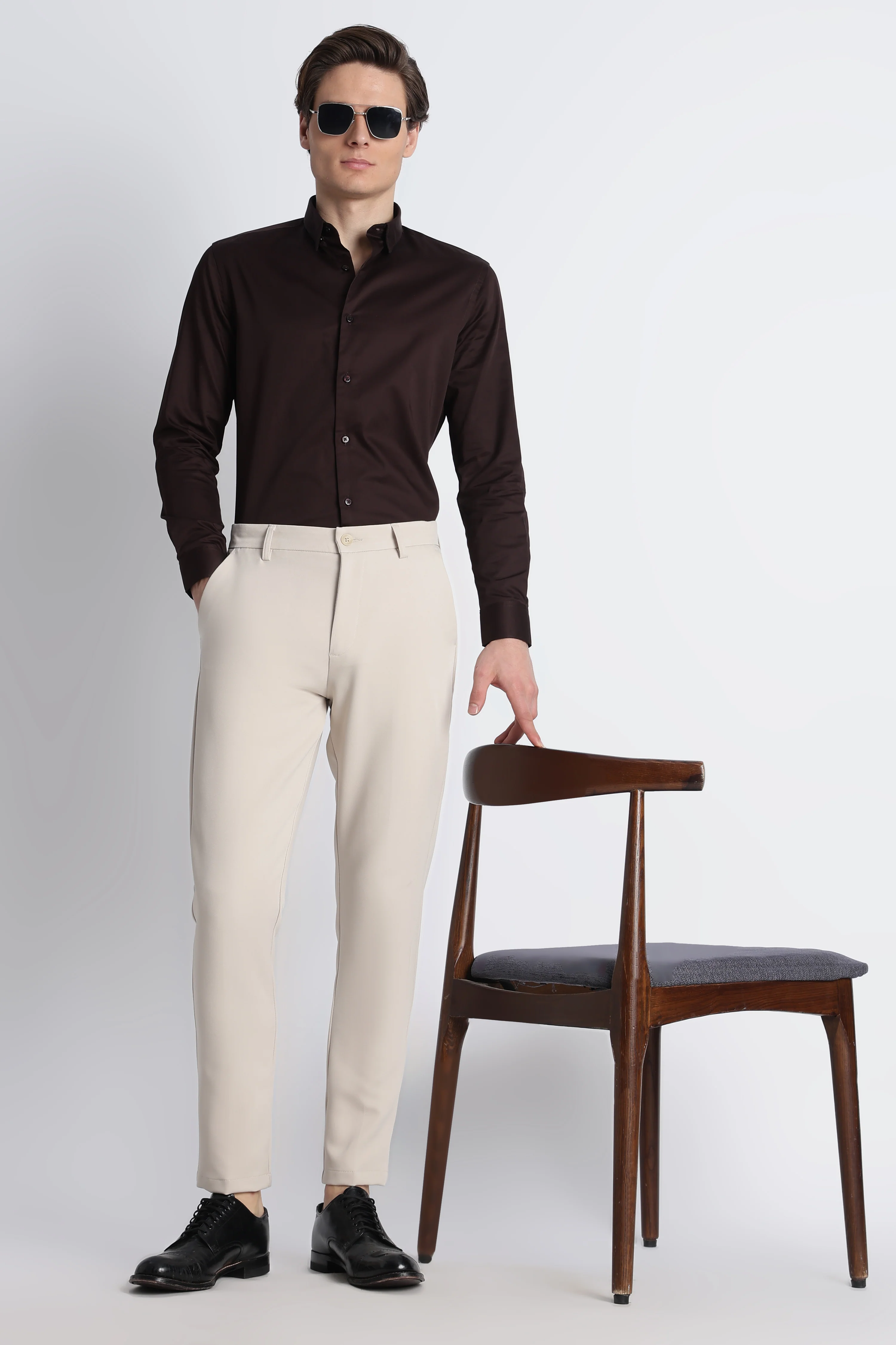 Men Modern Slim Fit Trousers - Image 3