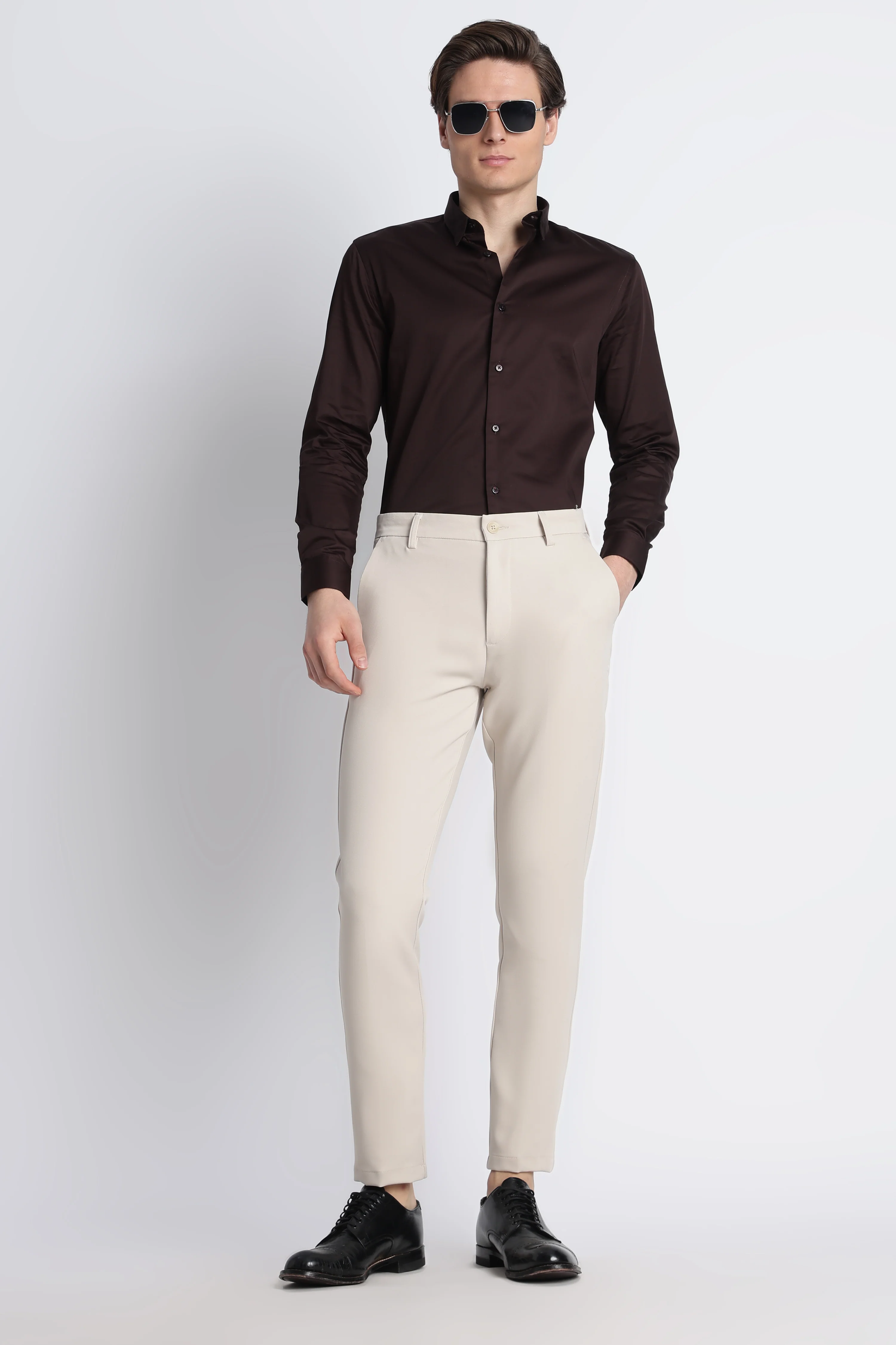 Men Modern Slim Fit Trousers - Image 7