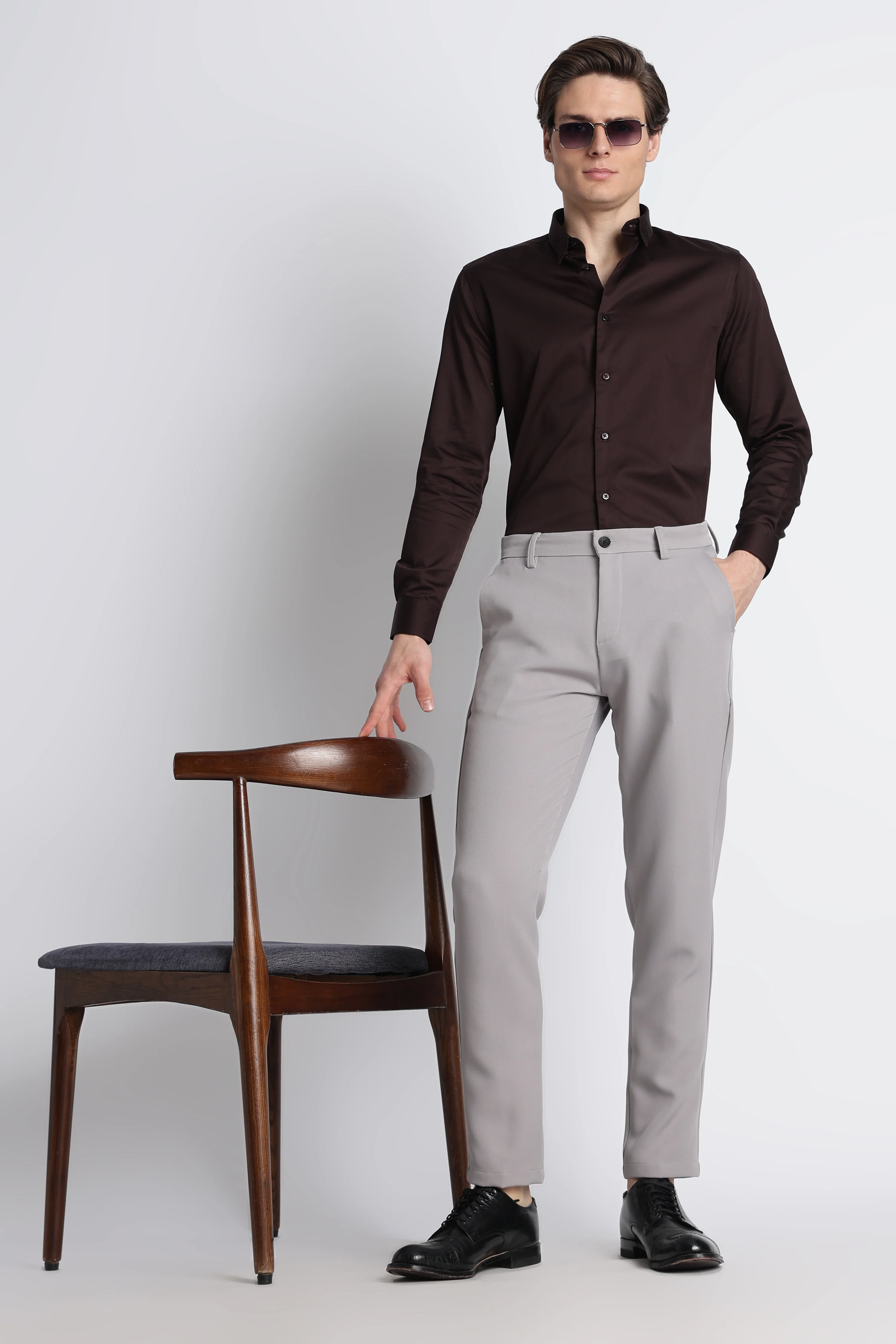 Men Modern Slim Fit Trousers - Image 11