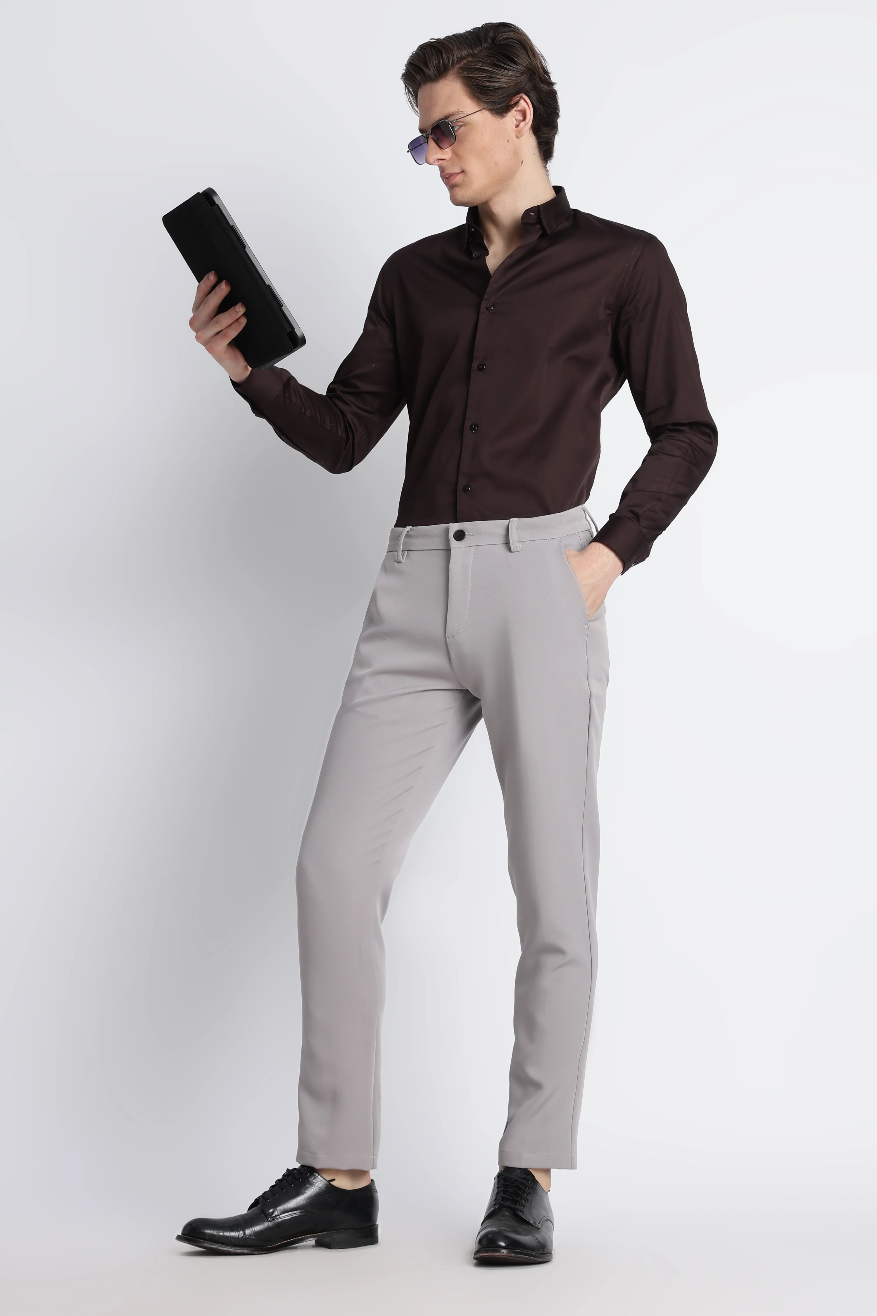 Men Modern Slim Fit Trousers - Image 5
