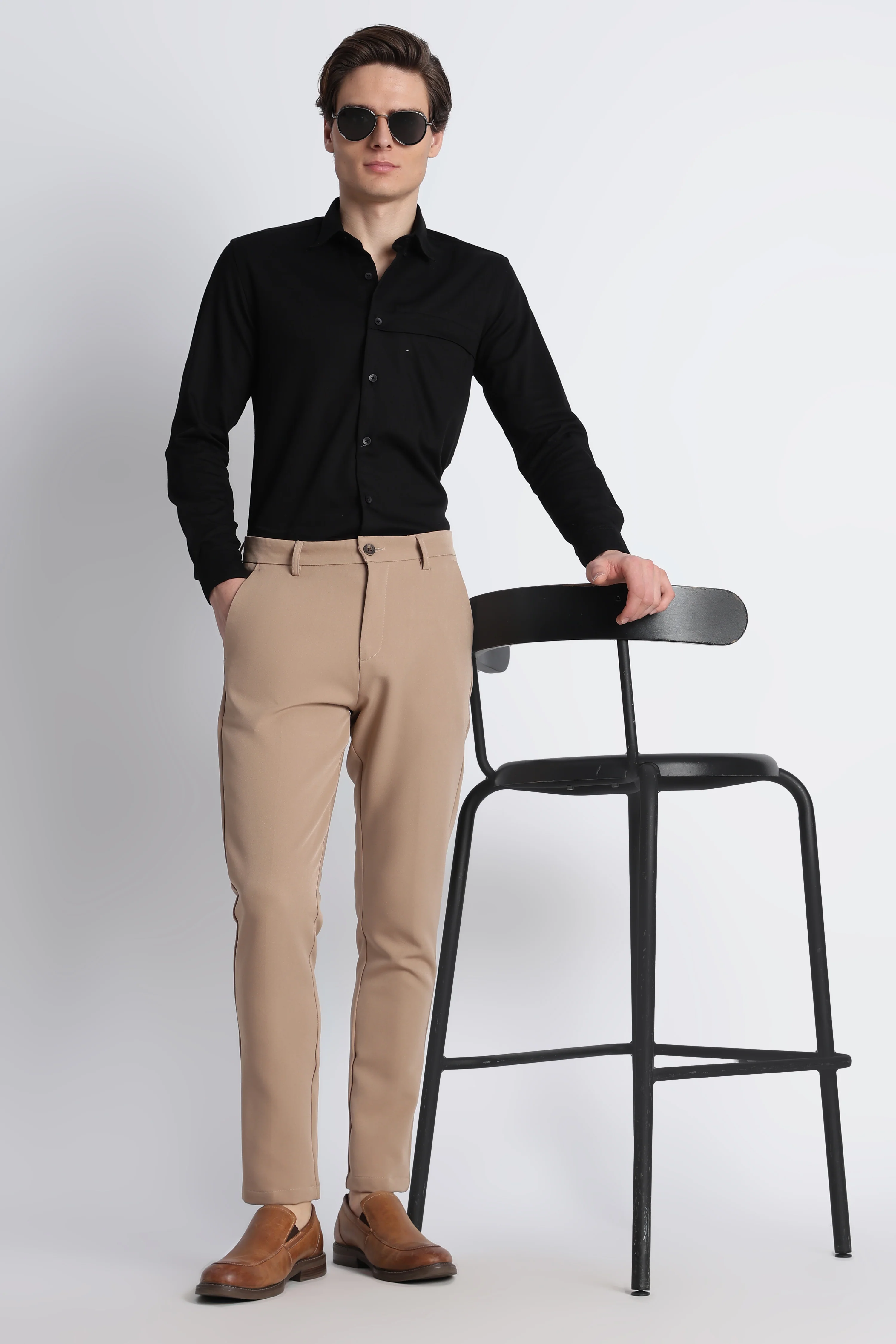 Men Modern Slim Fit Trousers - Image 3