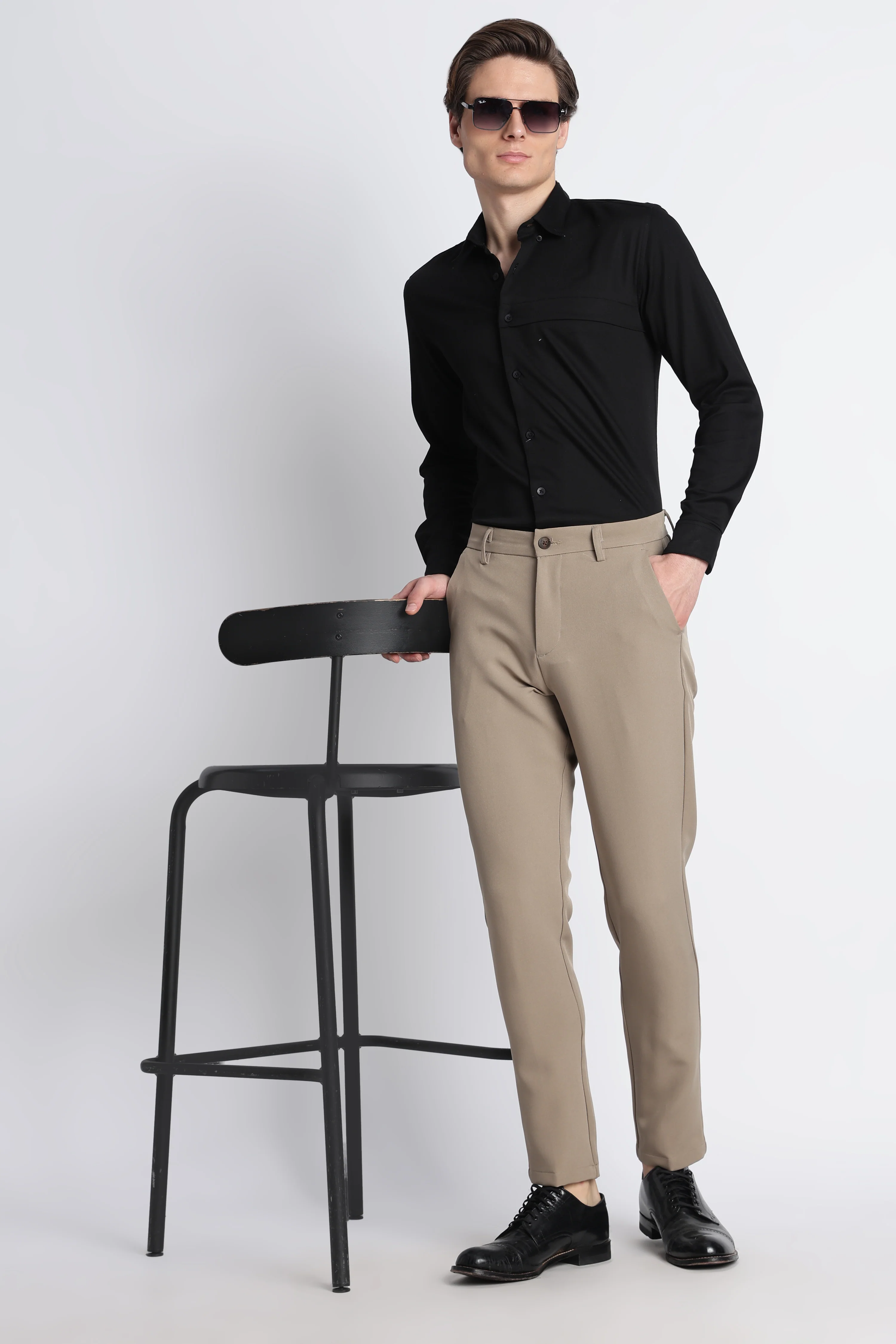 Men Modern Slim Fit Trousers - Image 3
