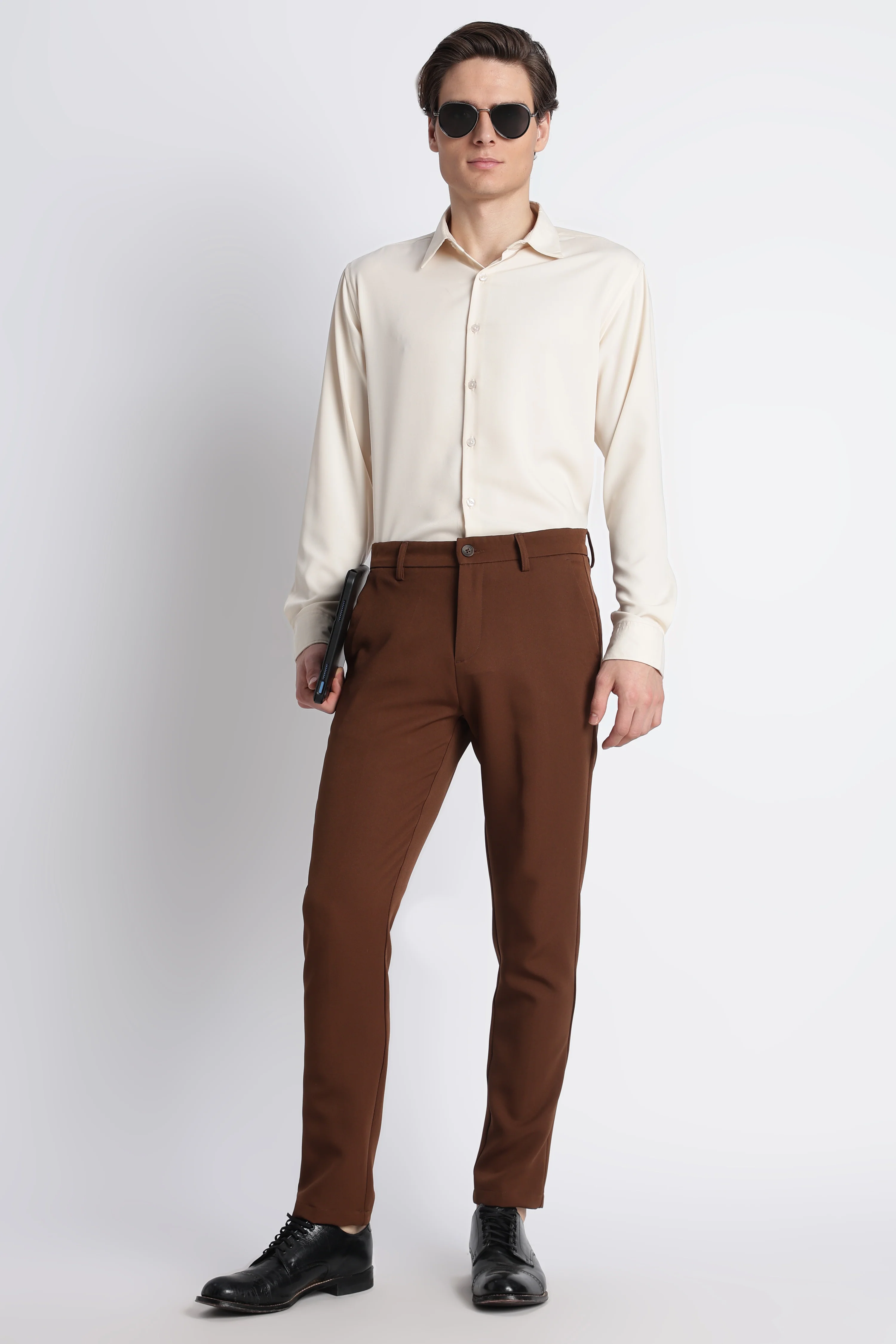Men Modern Slim Fit Trousers - Image 10
