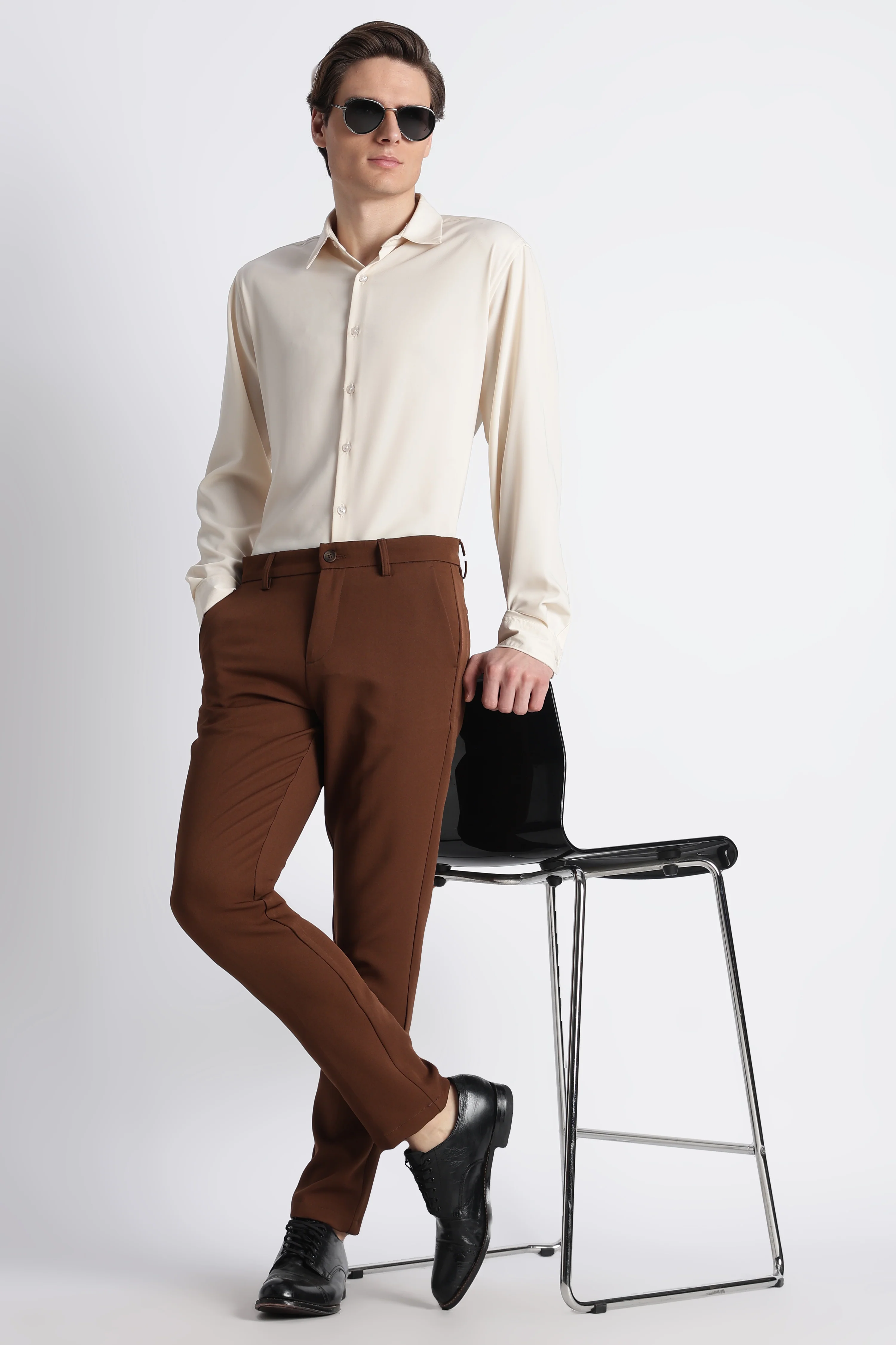 Men Modern Slim Fit Trousers - Image 11