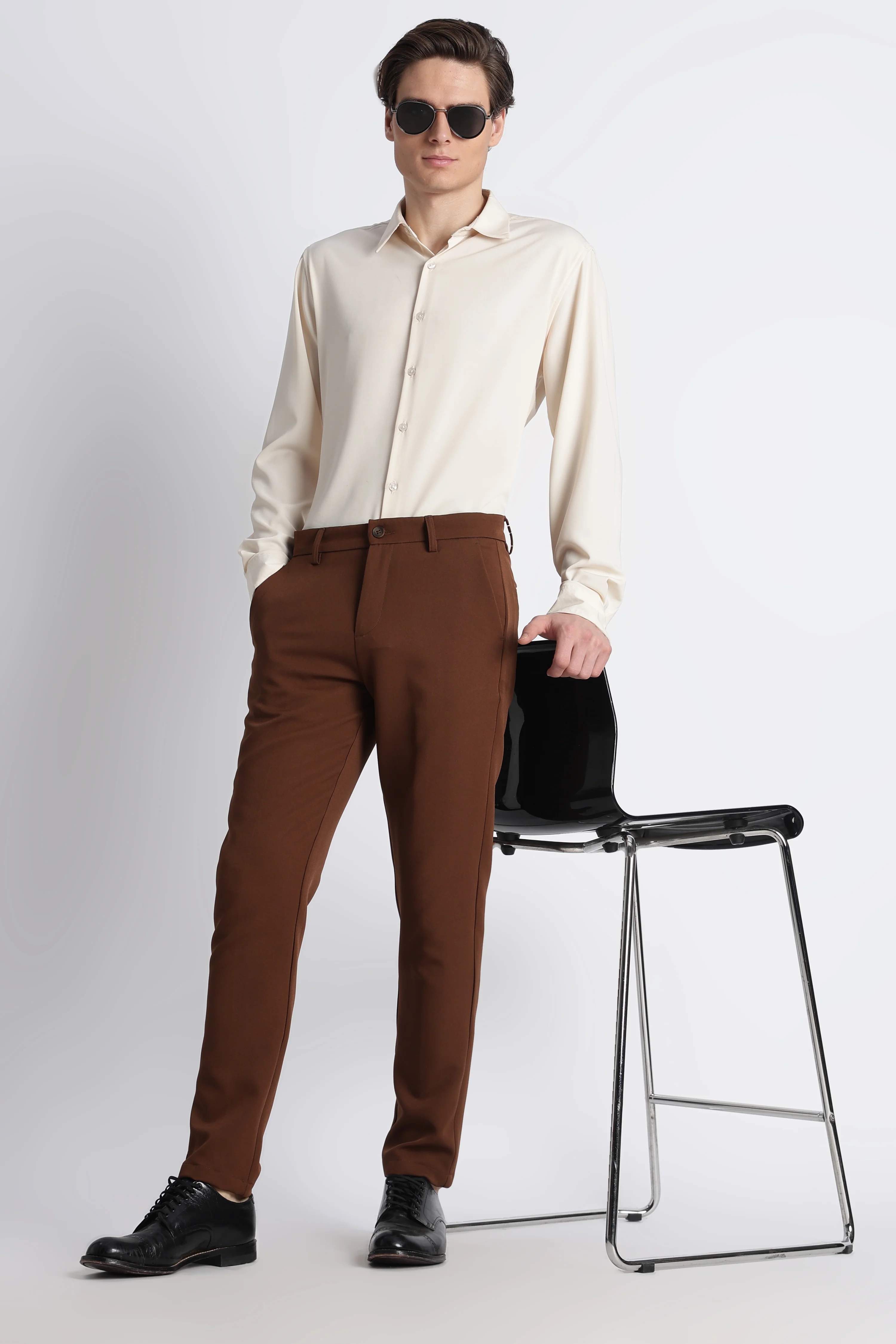 Men Modern Slim Fit Trousers - Image 4