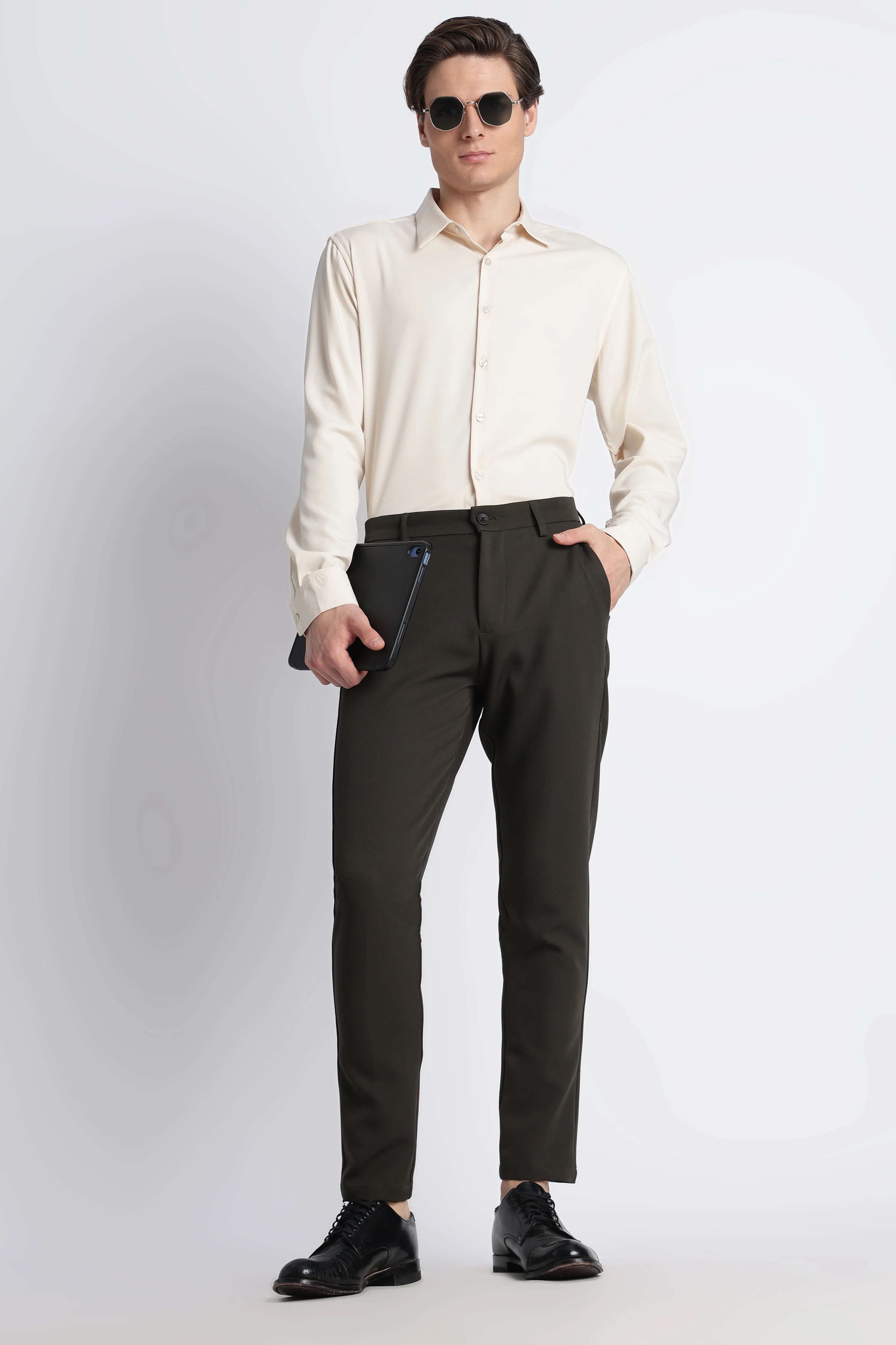 Men Modern Slim Fit Trousers - Image 11