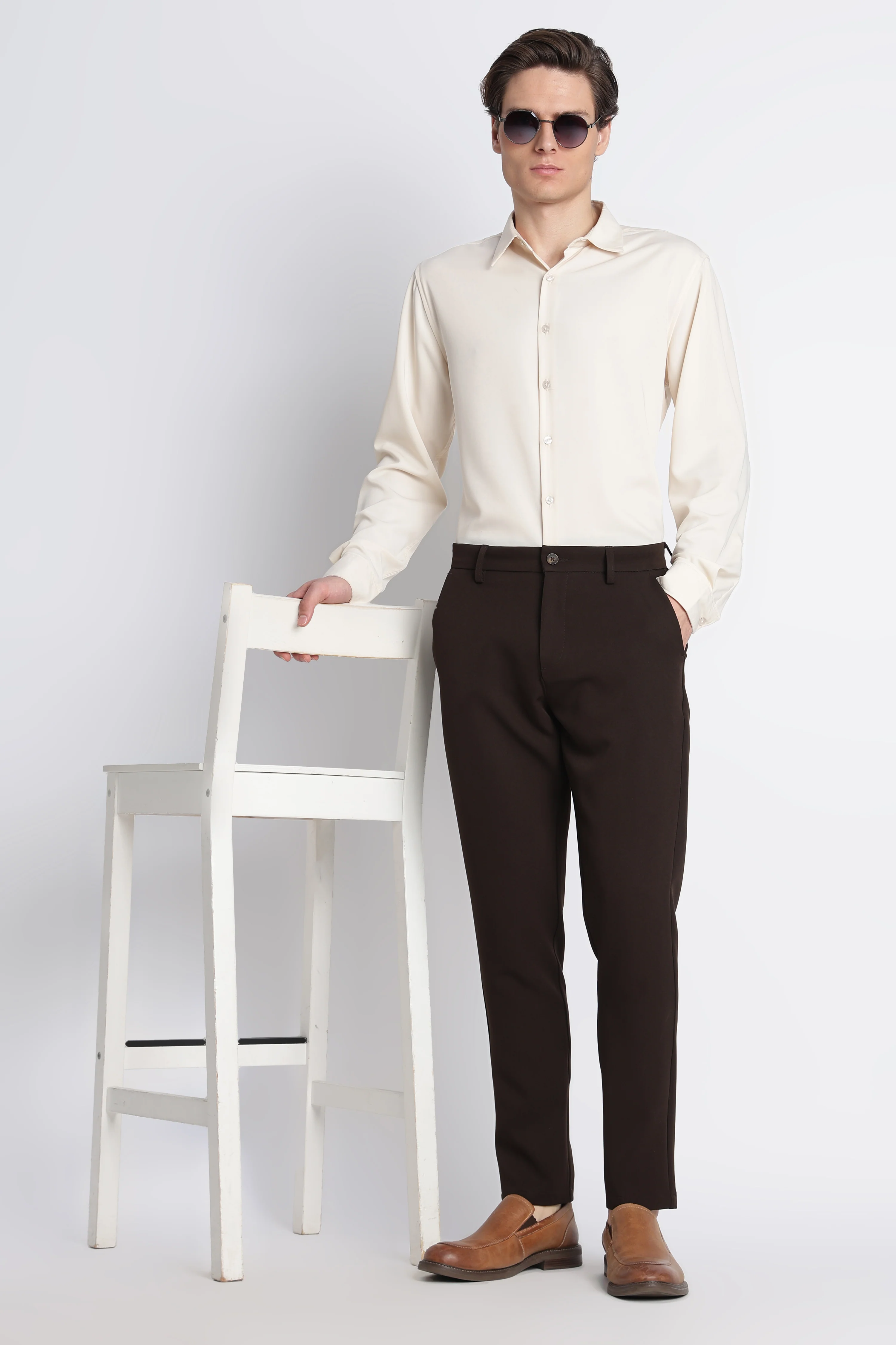 Men Modern Slim Fit Trousers - Image 2