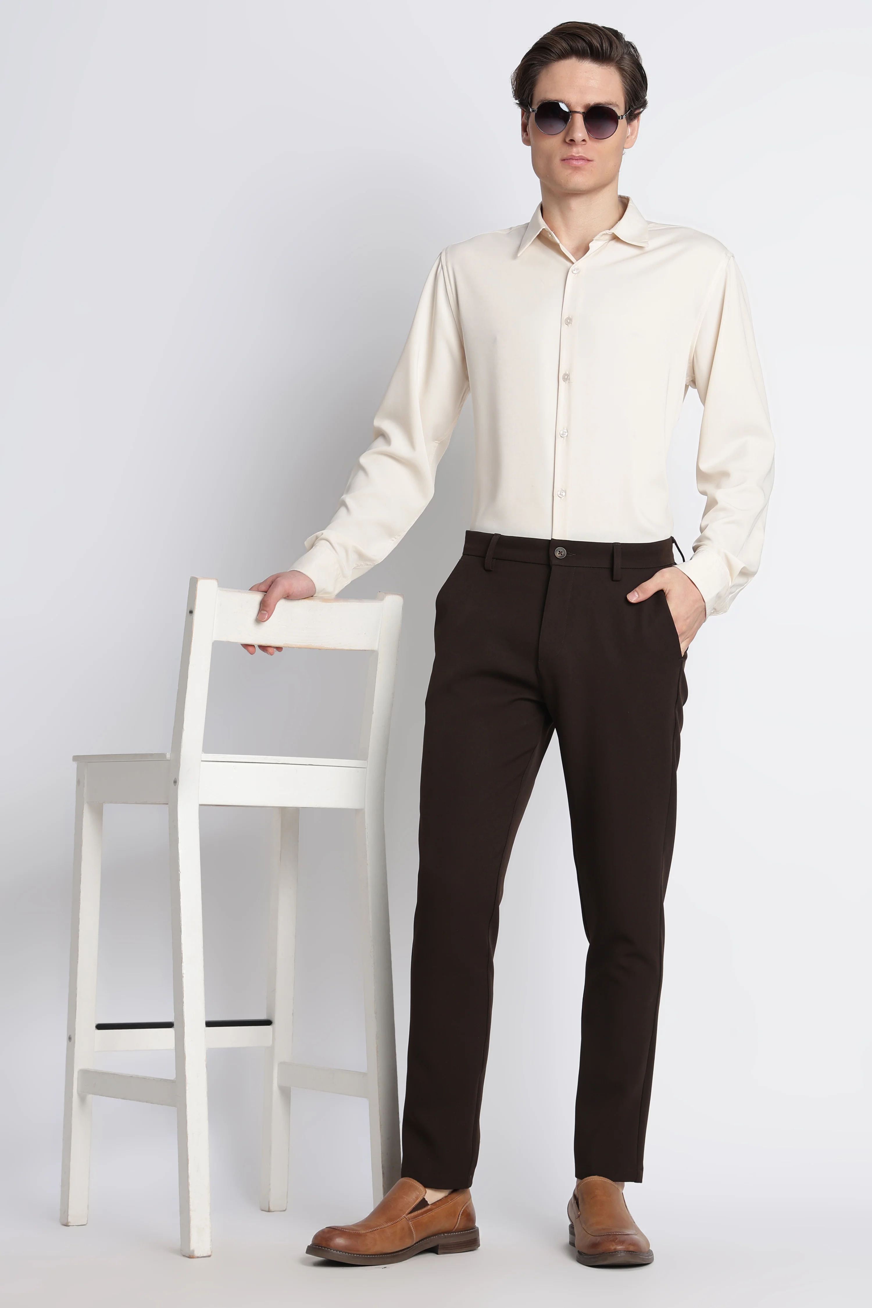 Men Modern Slim Fit Trousers - Image 3