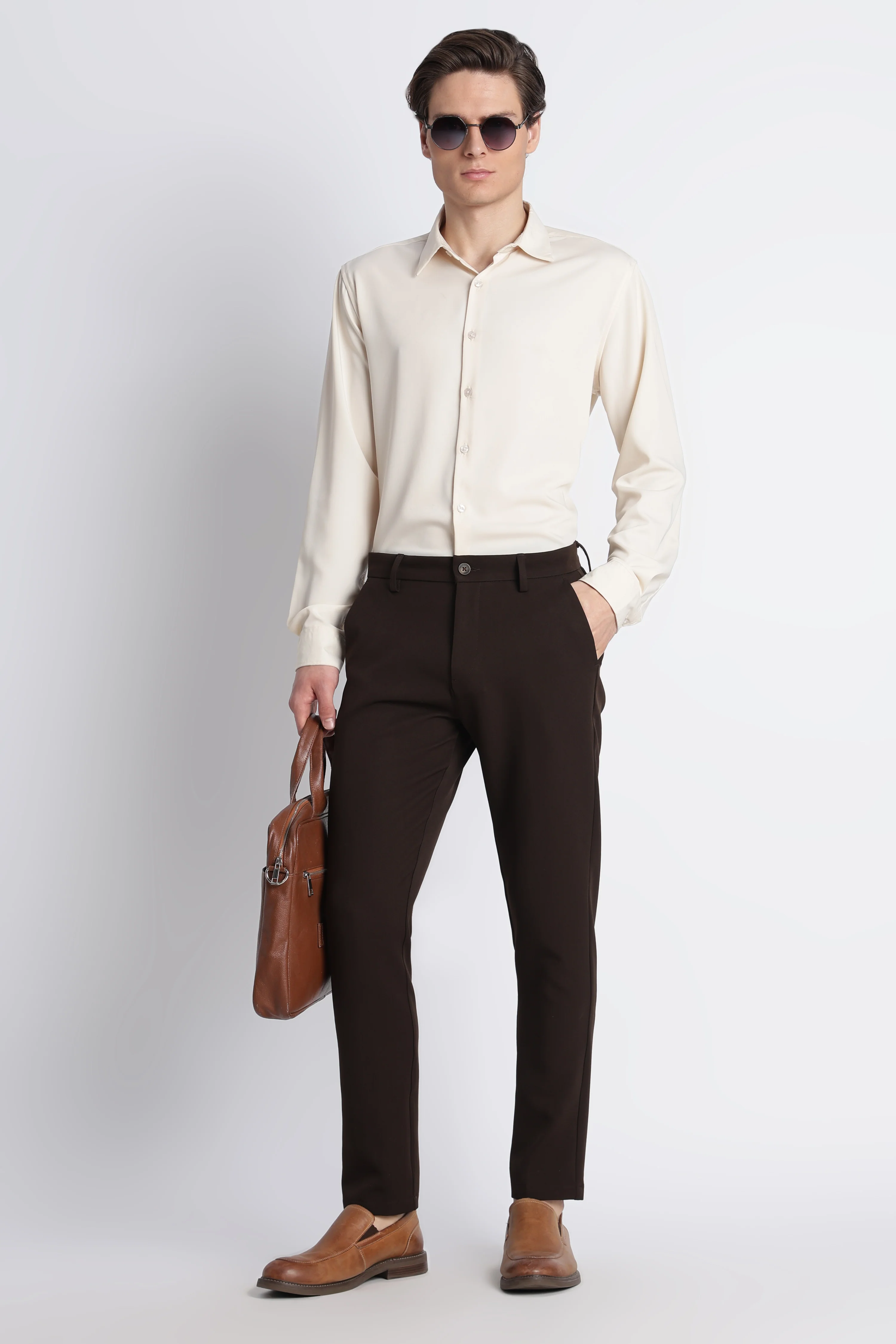 Men Modern Slim Fit Trousers - Image 5