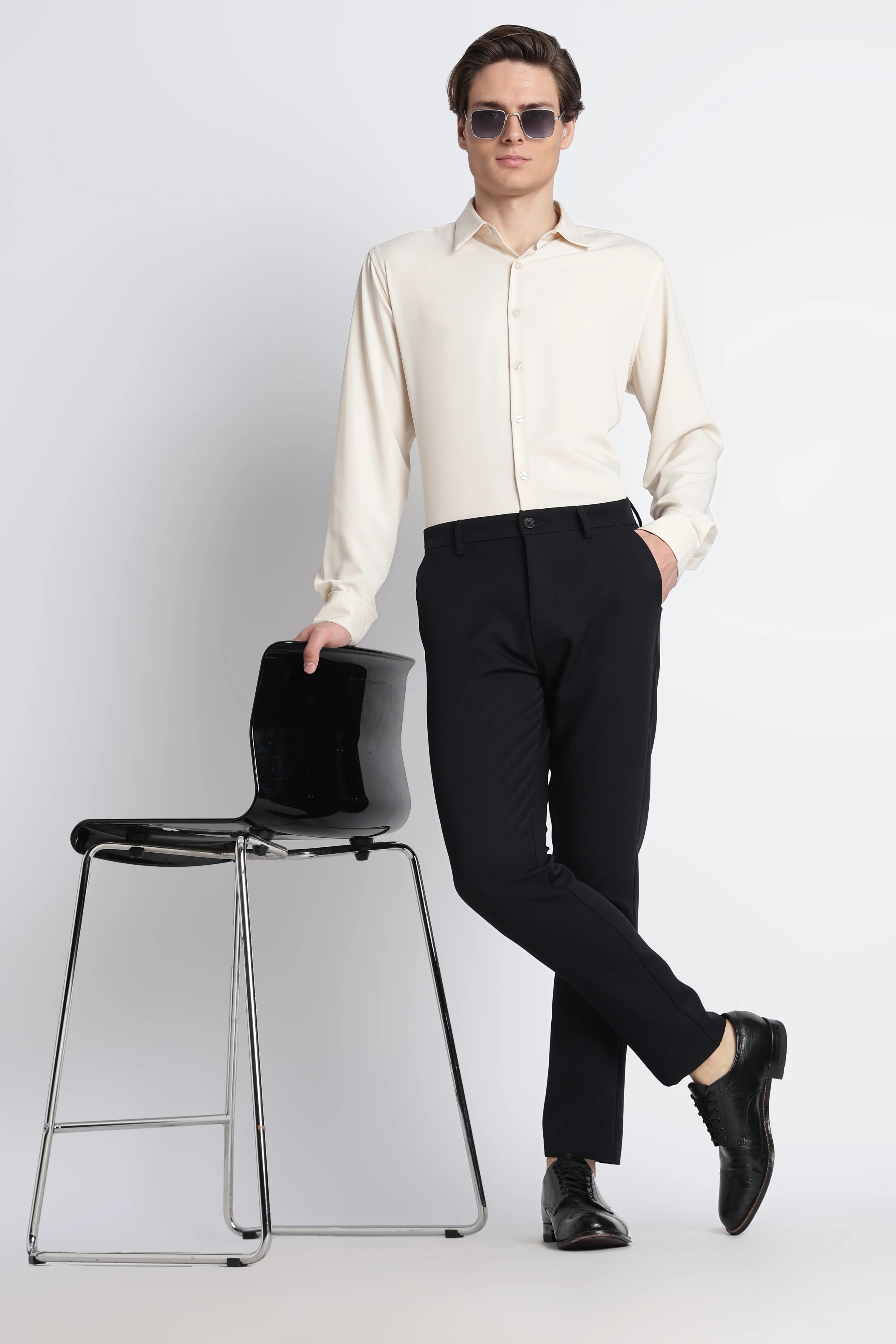 Men Modern Slim Fit Trousers - Image 10