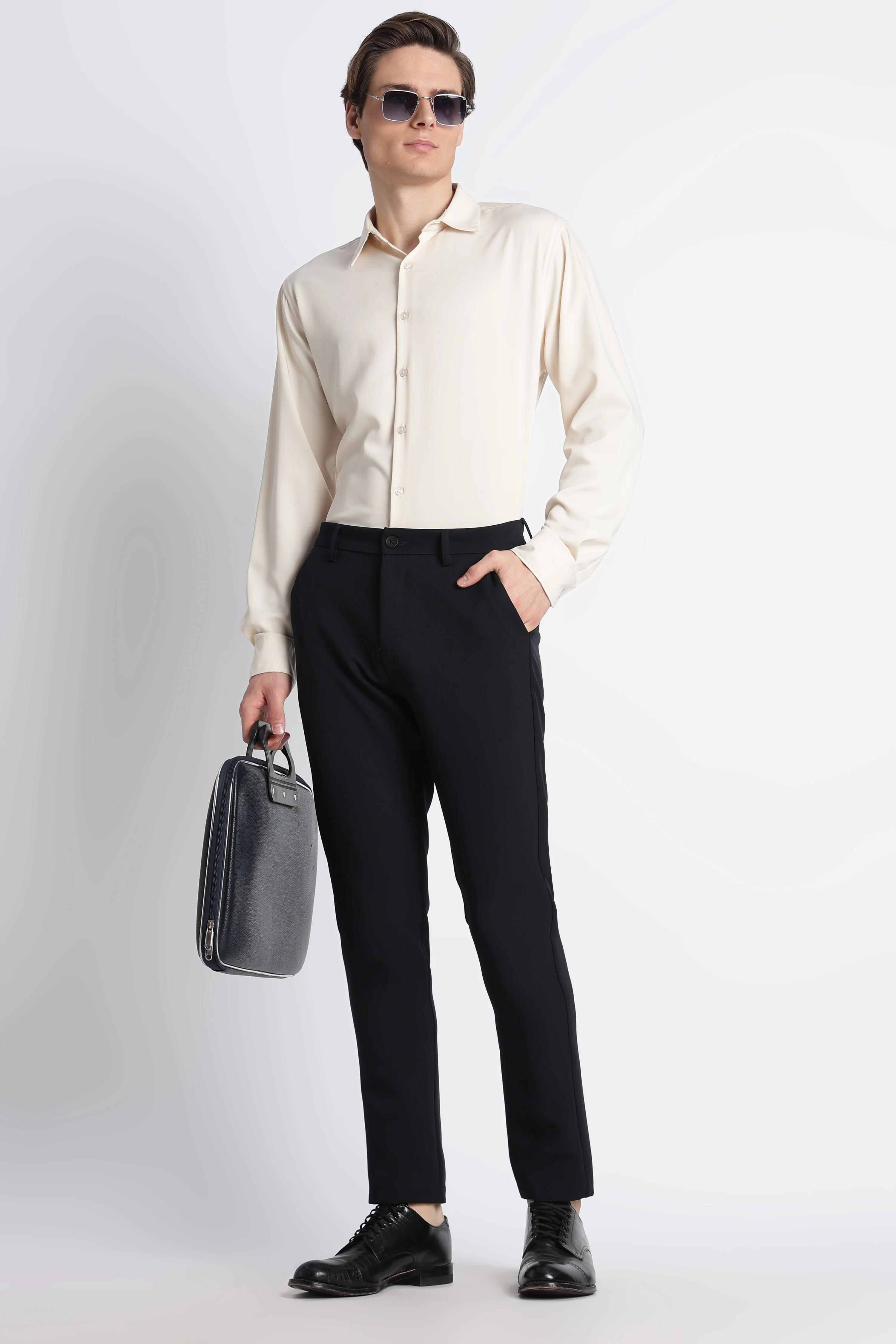 Men Modern Slim Fit Trousers - Image 2