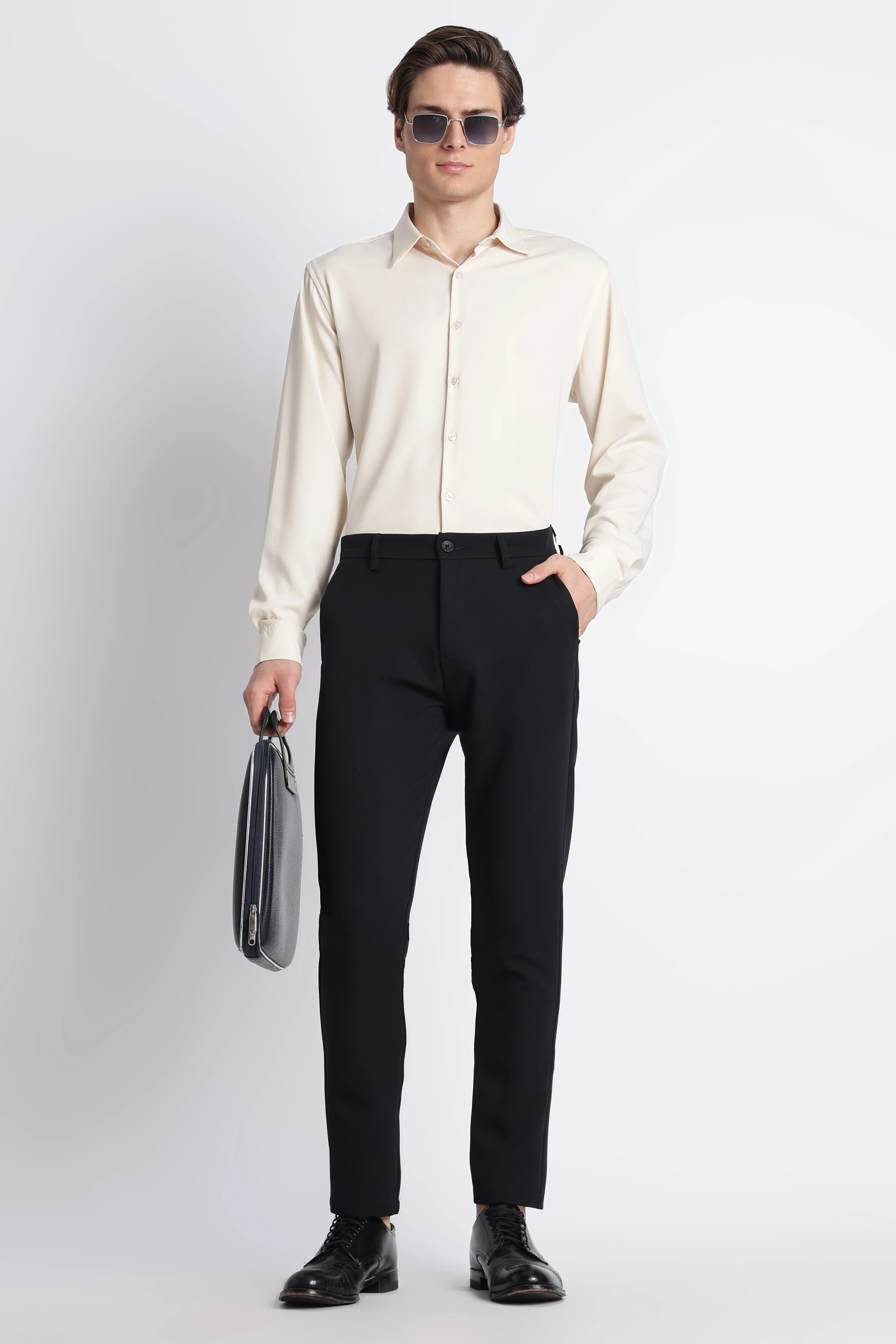 Men Modern Slim Fit Trousers - Image 8