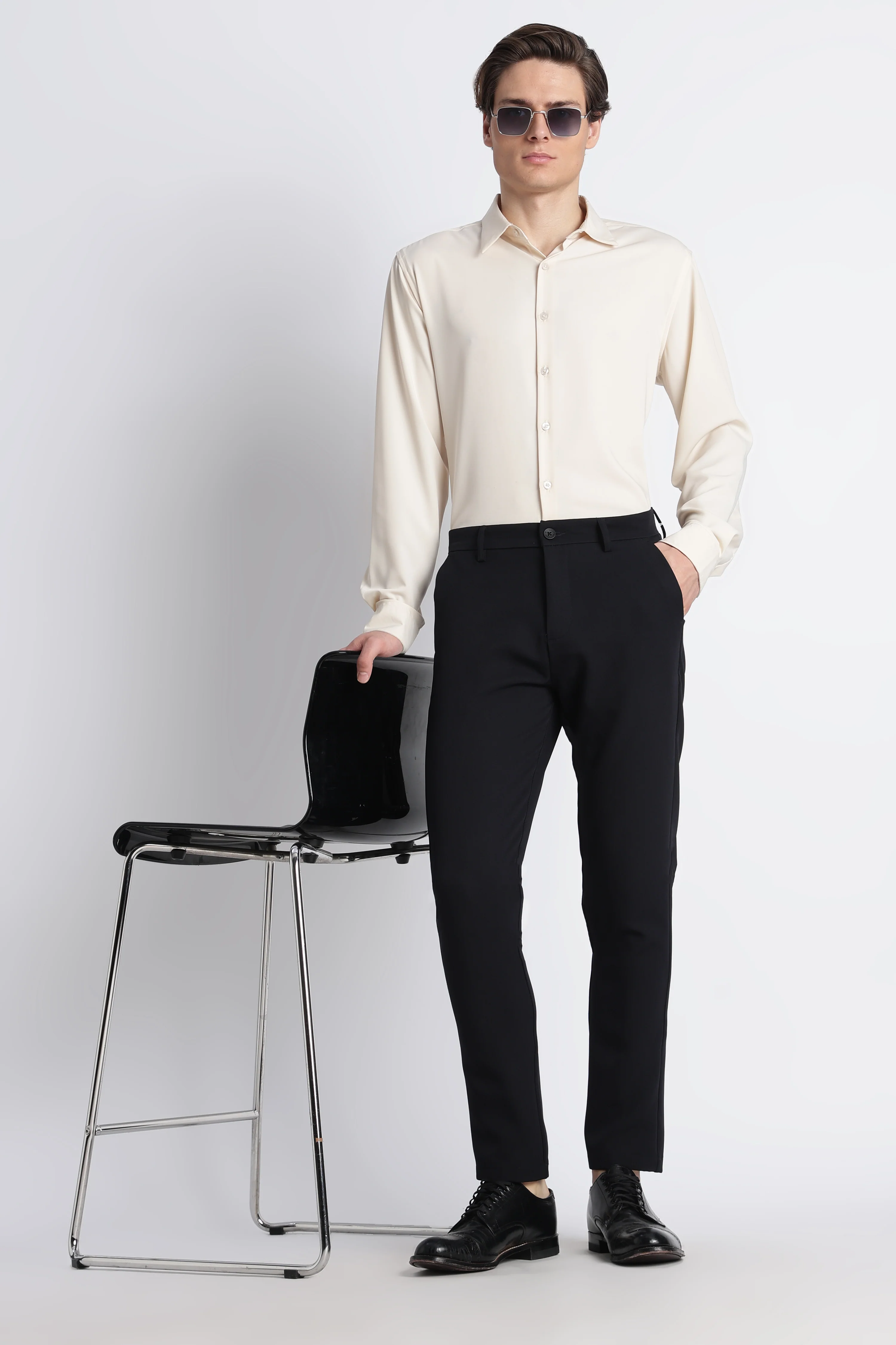 Men Modern Slim Fit Trousers - Image 9
