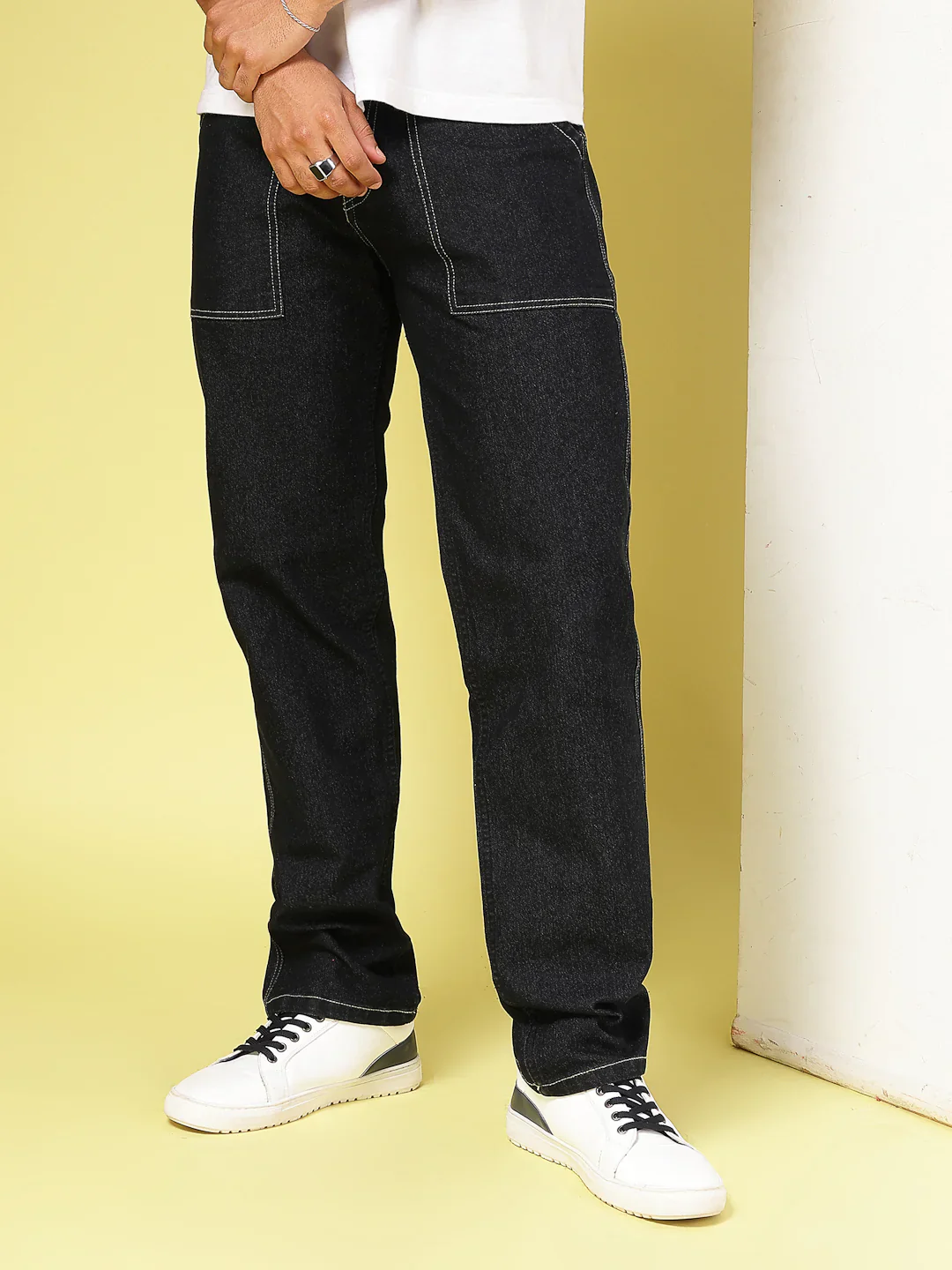 Men Modern Straight Fit Cotton Denim Jeans - Image 3