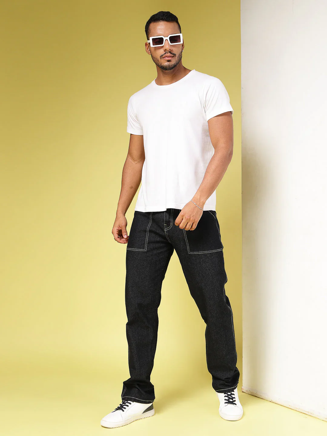 Men Modern Straight Fit Cotton Denim Jeans - Image 4