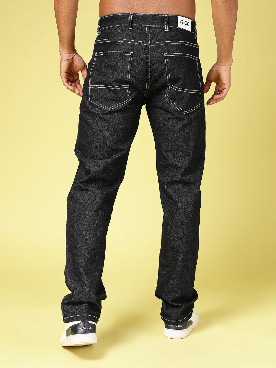 Men Modern Straight Fit Cotton Denim Jeans - Image 2