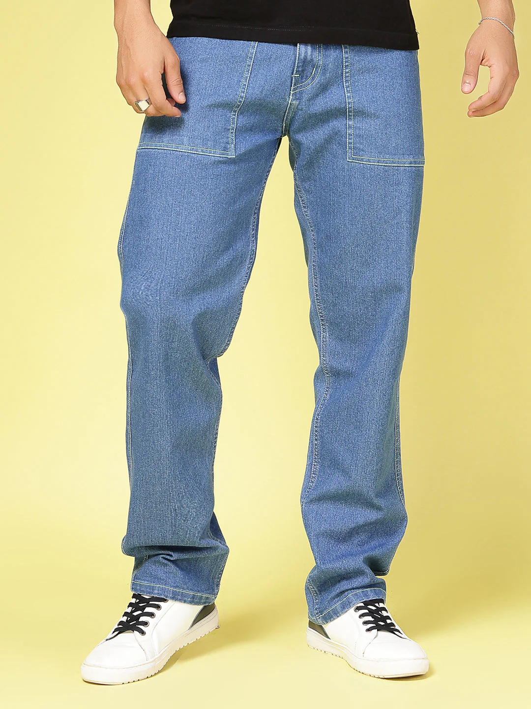 Men Modern Straight Fit Cotton Denim Jeans - Image 4