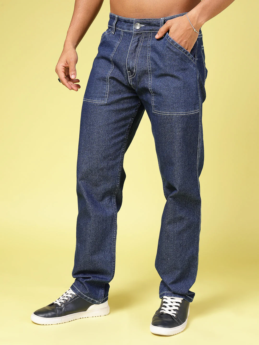 Men Modern Straight Fit Cotton Denim Jeans - Image 4