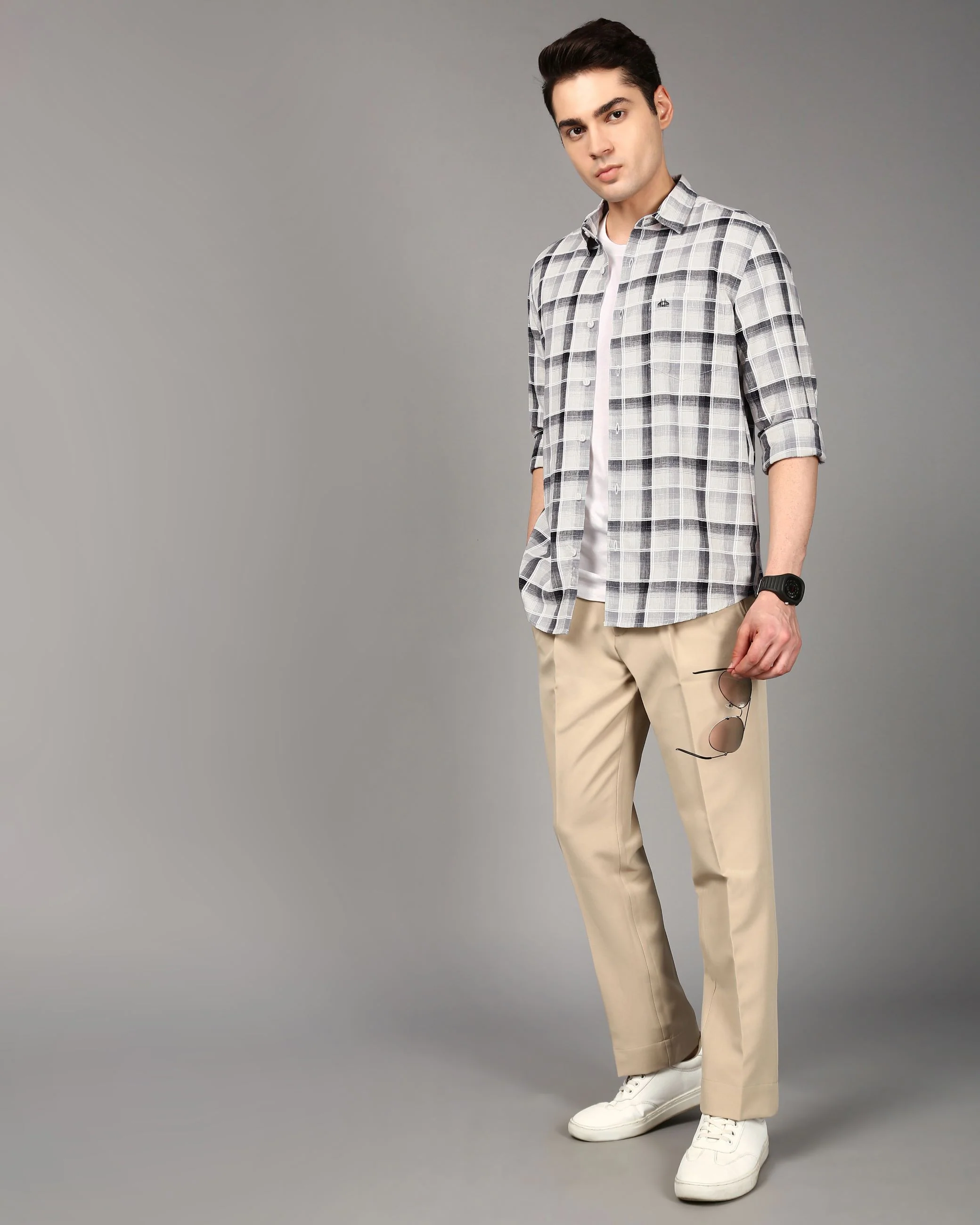 Men Multi Checked Cotton Shirt - Image 5