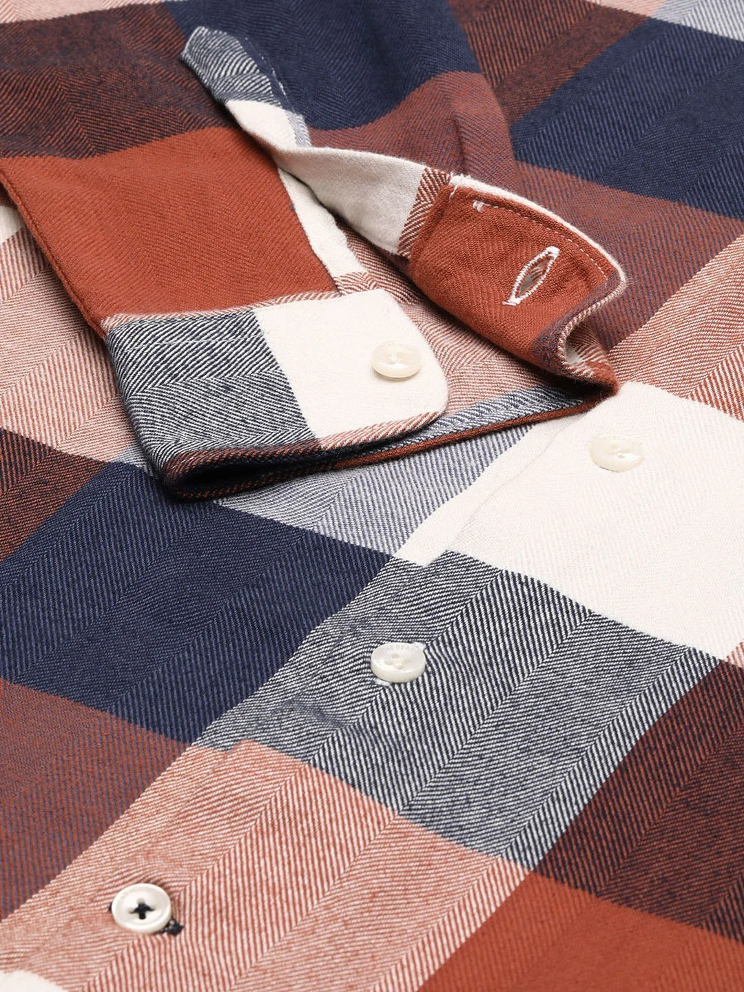 Men Multi Checked Slim Fit Shirt - Image 6