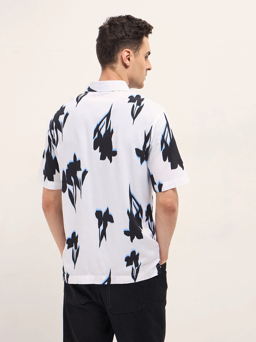 Men Multi-Color Abstract Digital Print Relax Fit Casual Shirt - Image 2