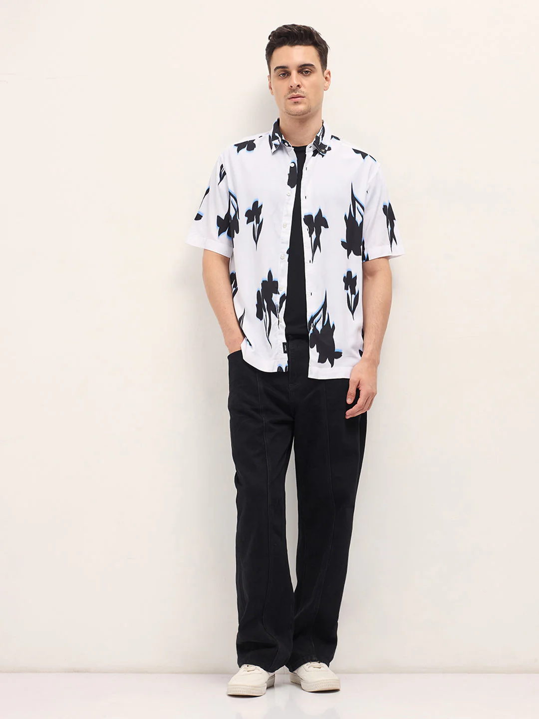 Men Multi-Color Abstract Digital Print Relax Fit Casual Shirt - Image 4