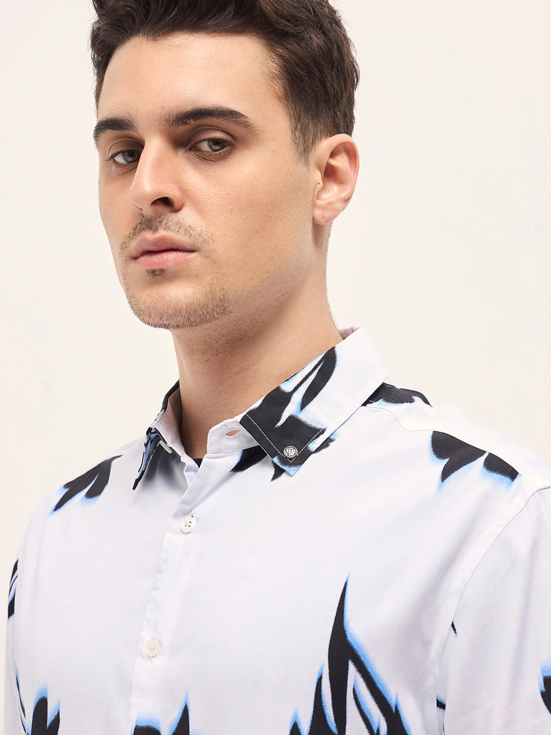 Men Multi-Color Abstract Digital Print Relax Fit Casual Shirt - Image 5