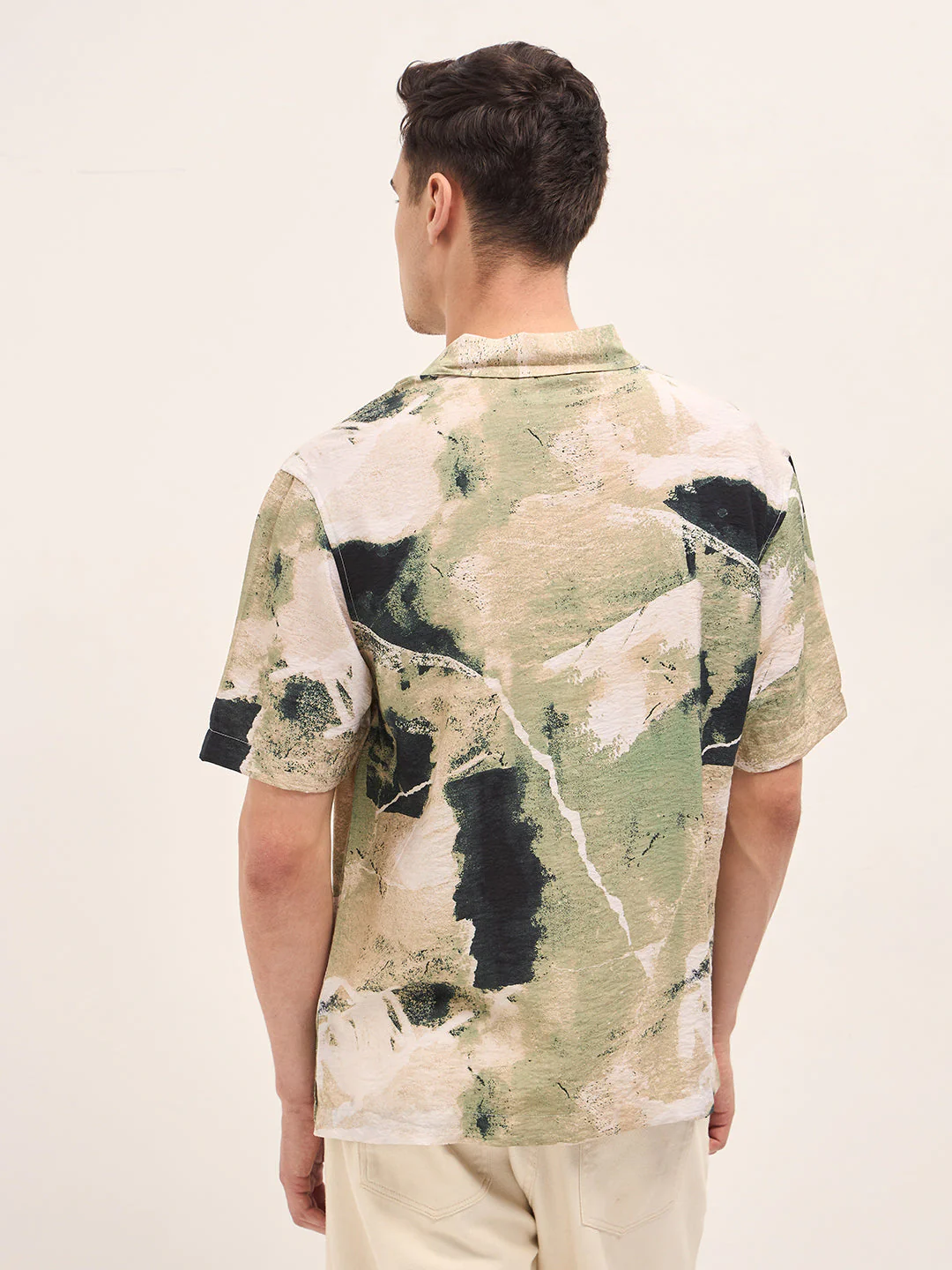 Men Multi-Color Abstract Digital Print Relax Fit Casual Shirt - Image 4