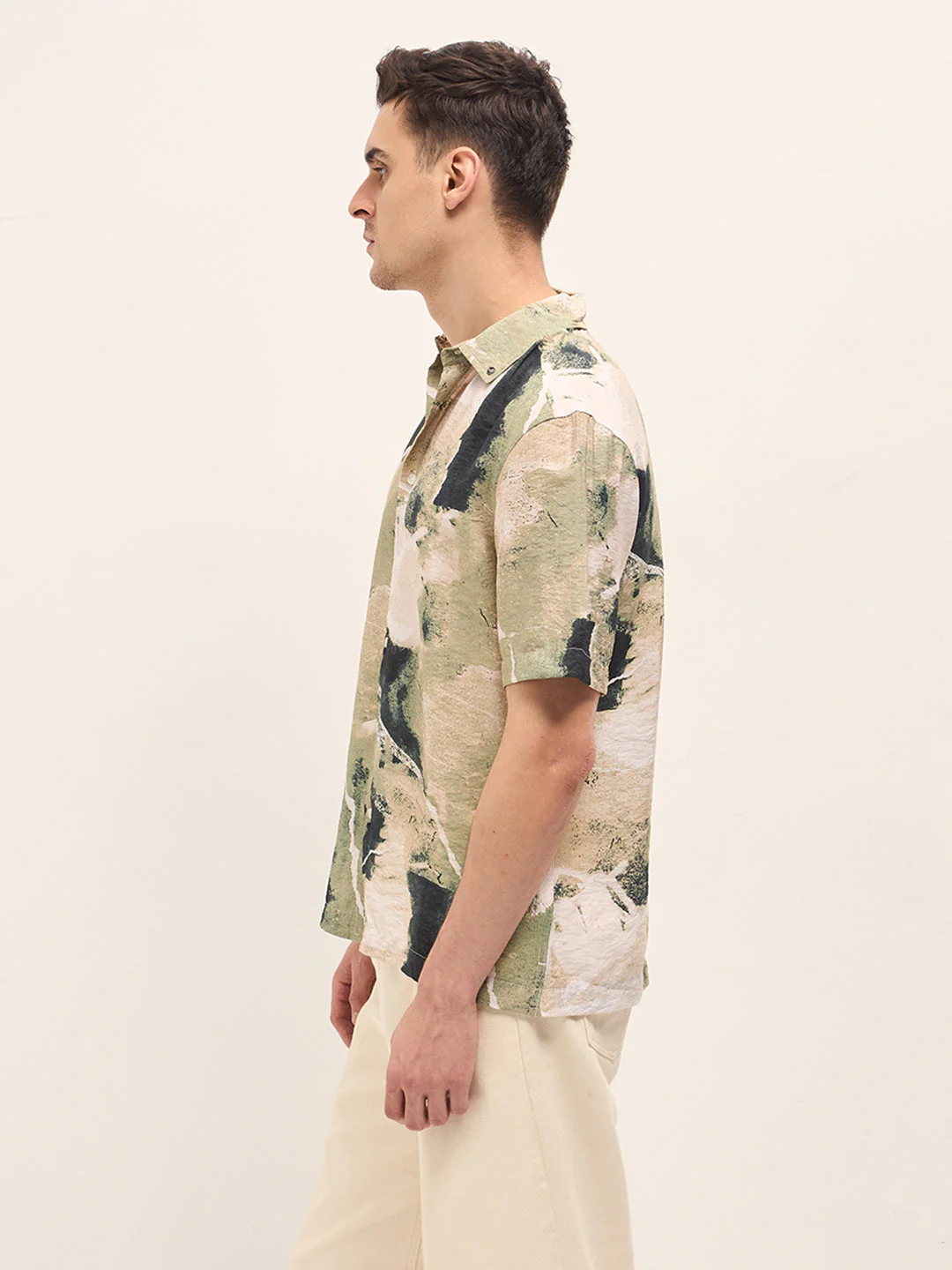 Men Multi-Color Abstract Digital Print Relax Fit Casual Shirt - Image 5