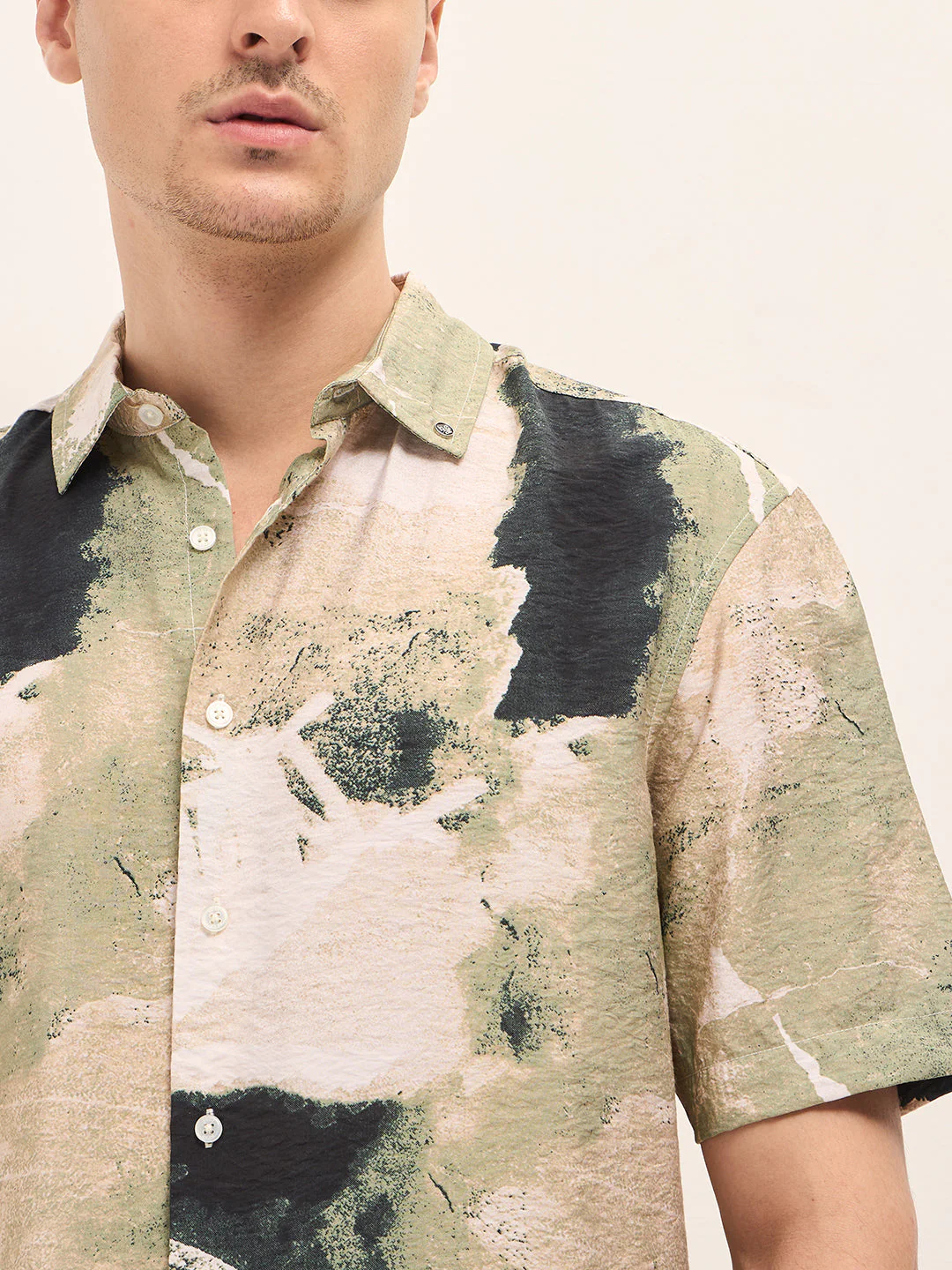 Men Multi-Color Abstract Digital Print Relax Fit Casual Shirt - Image 7